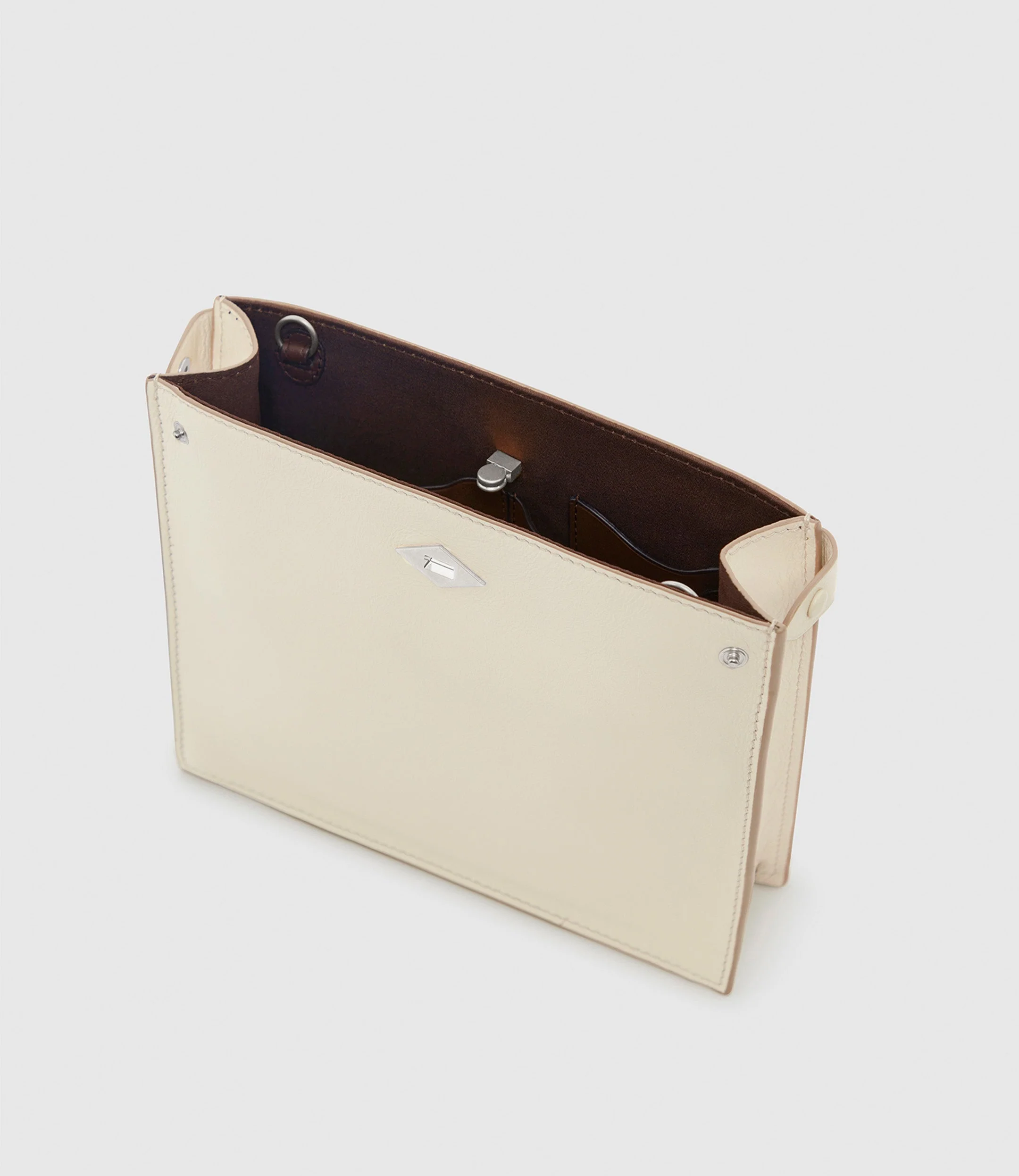 Metier - Stowaway Crossbody Elvis White Sand with Silver Hardware - Image 3