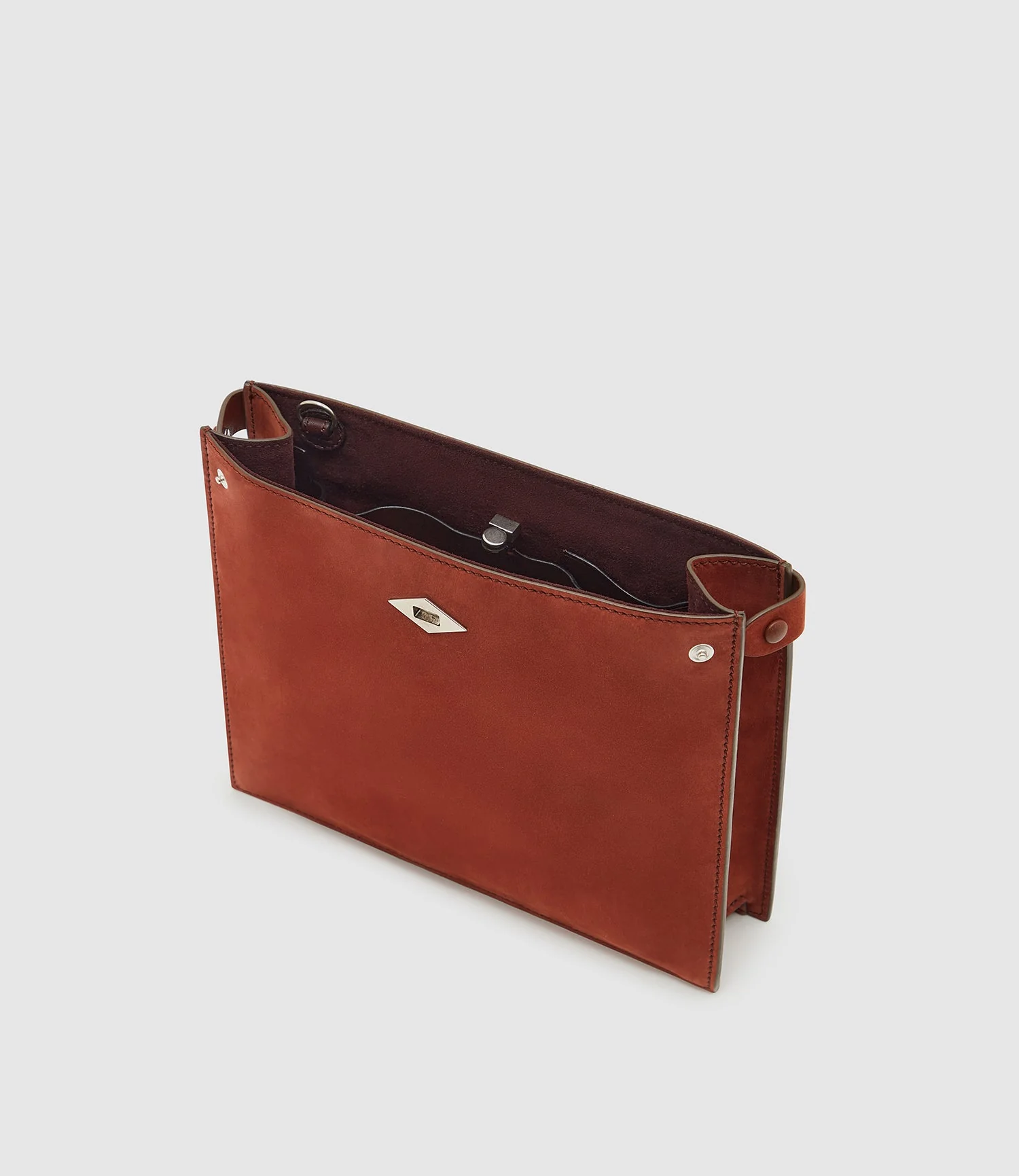 Metier - Stowaway Crossbody Nubuck Rust - Image 3
