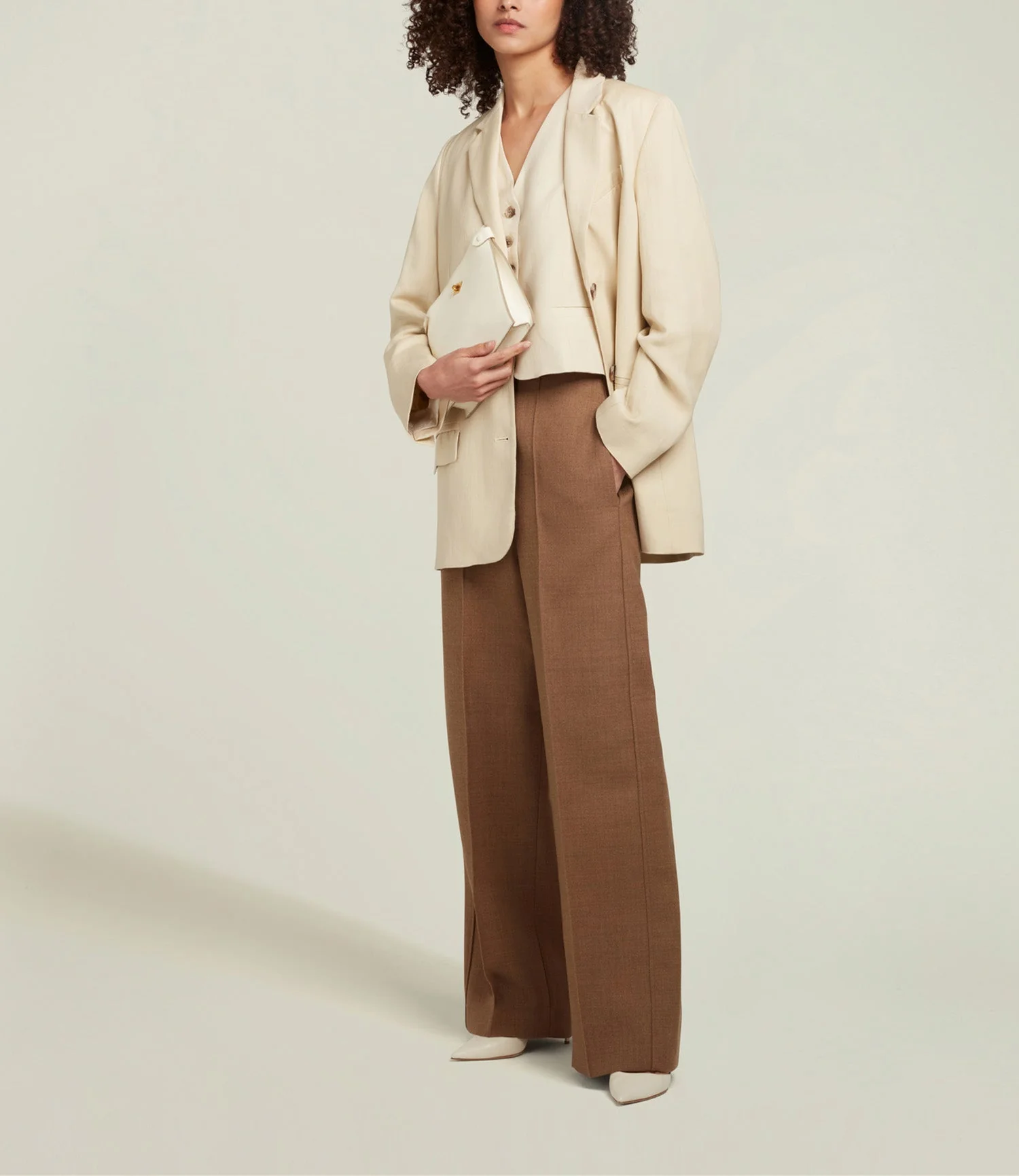 Metier - Stowaway Crossbody Smooth Calfskin White Sand - Image 3