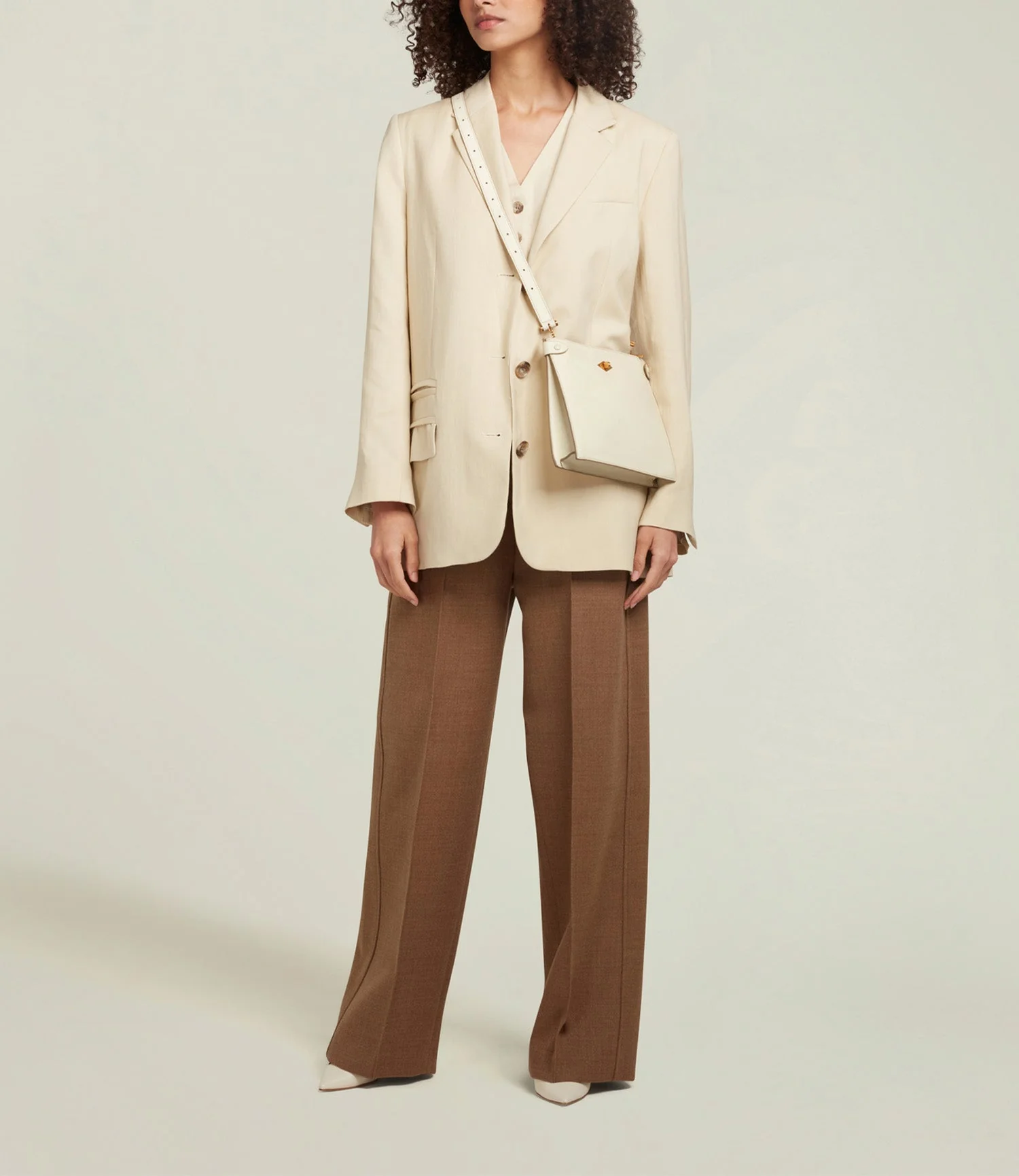 Metier - Stowaway Crossbody Smooth Calfskin White Sand - Image 4