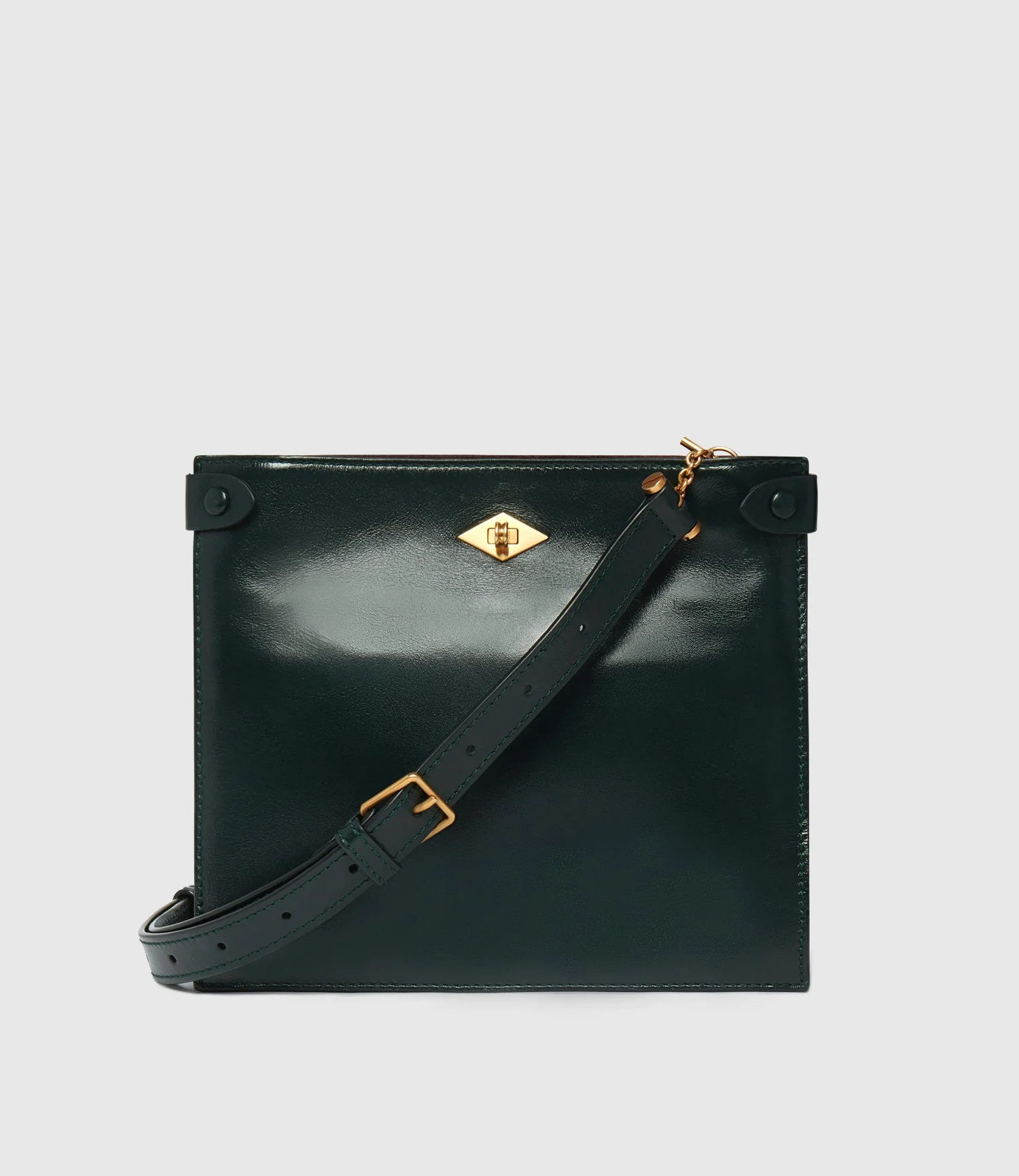 Metier - Stowaway Crossbody Glossy Calfskin Forest Green