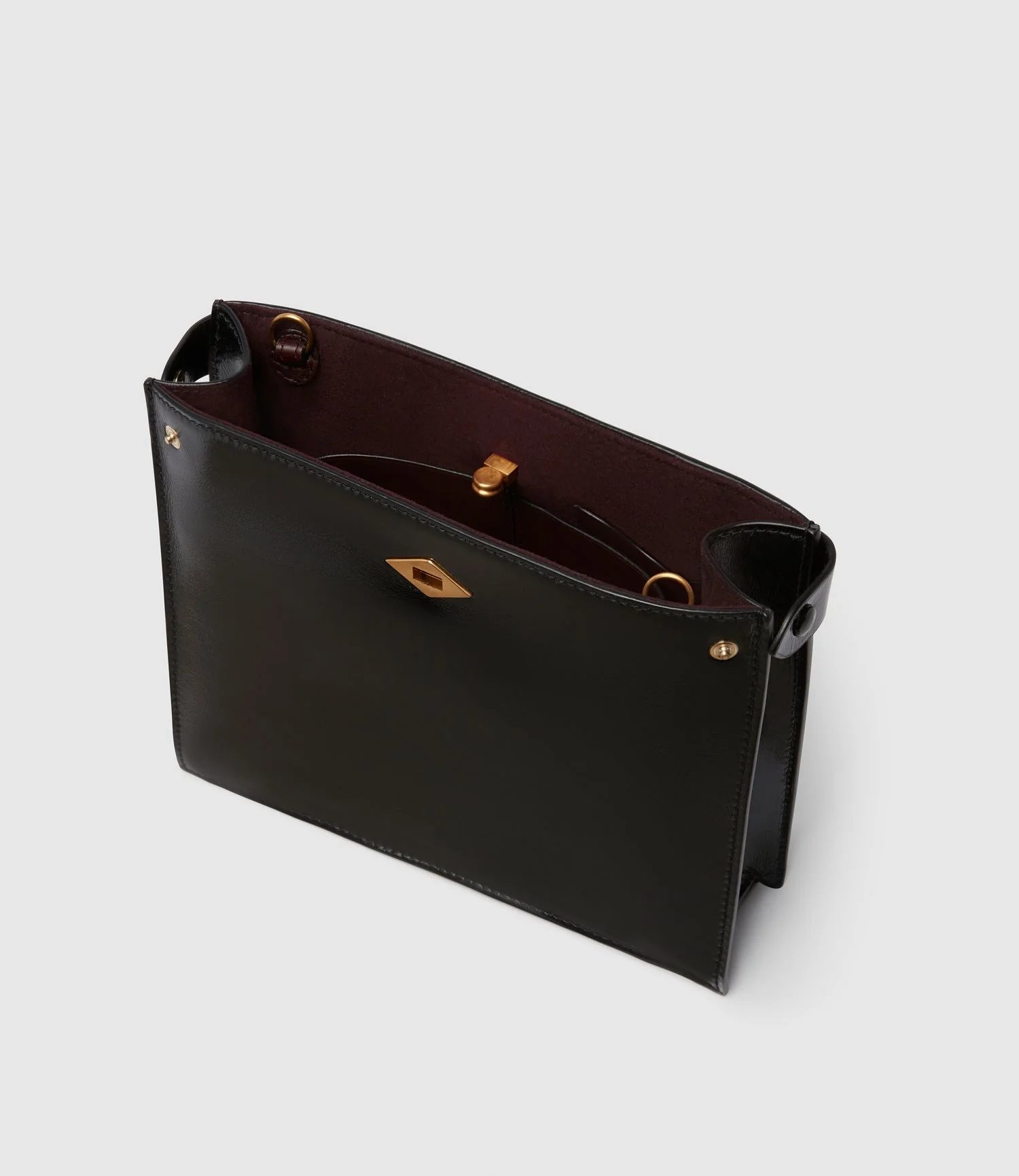 Metier - Stowaway Crossbody Glossy Calfskin Forest Green - Image 3