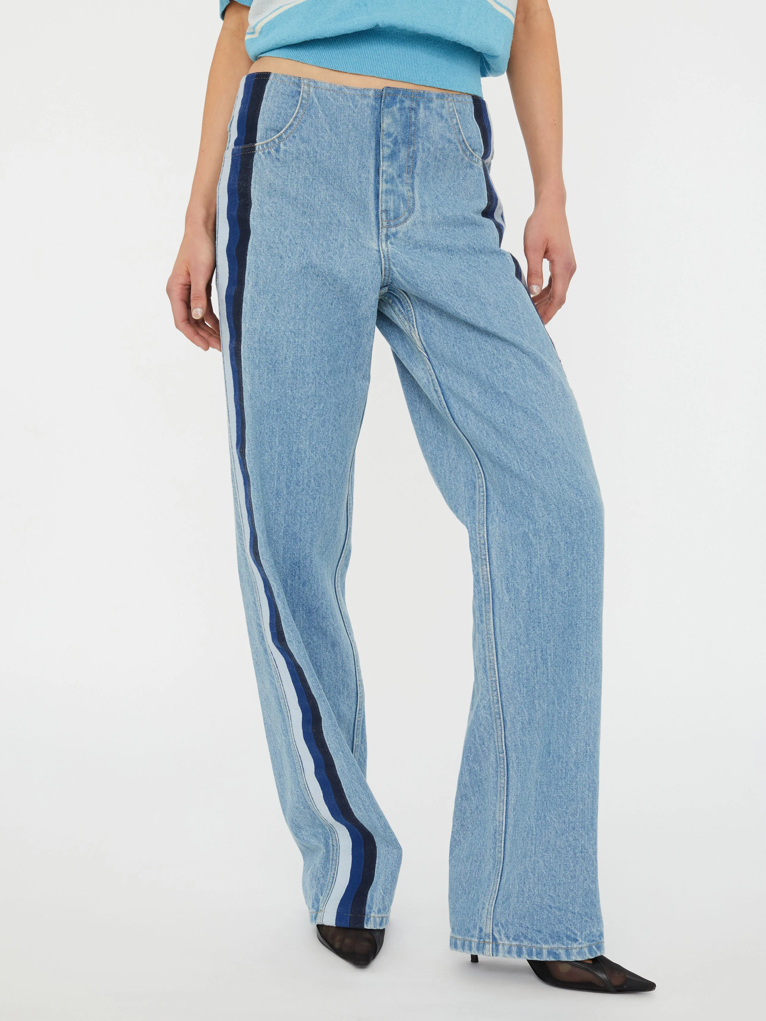Christopher Esber - Streaked Denim Jean - Image 2
