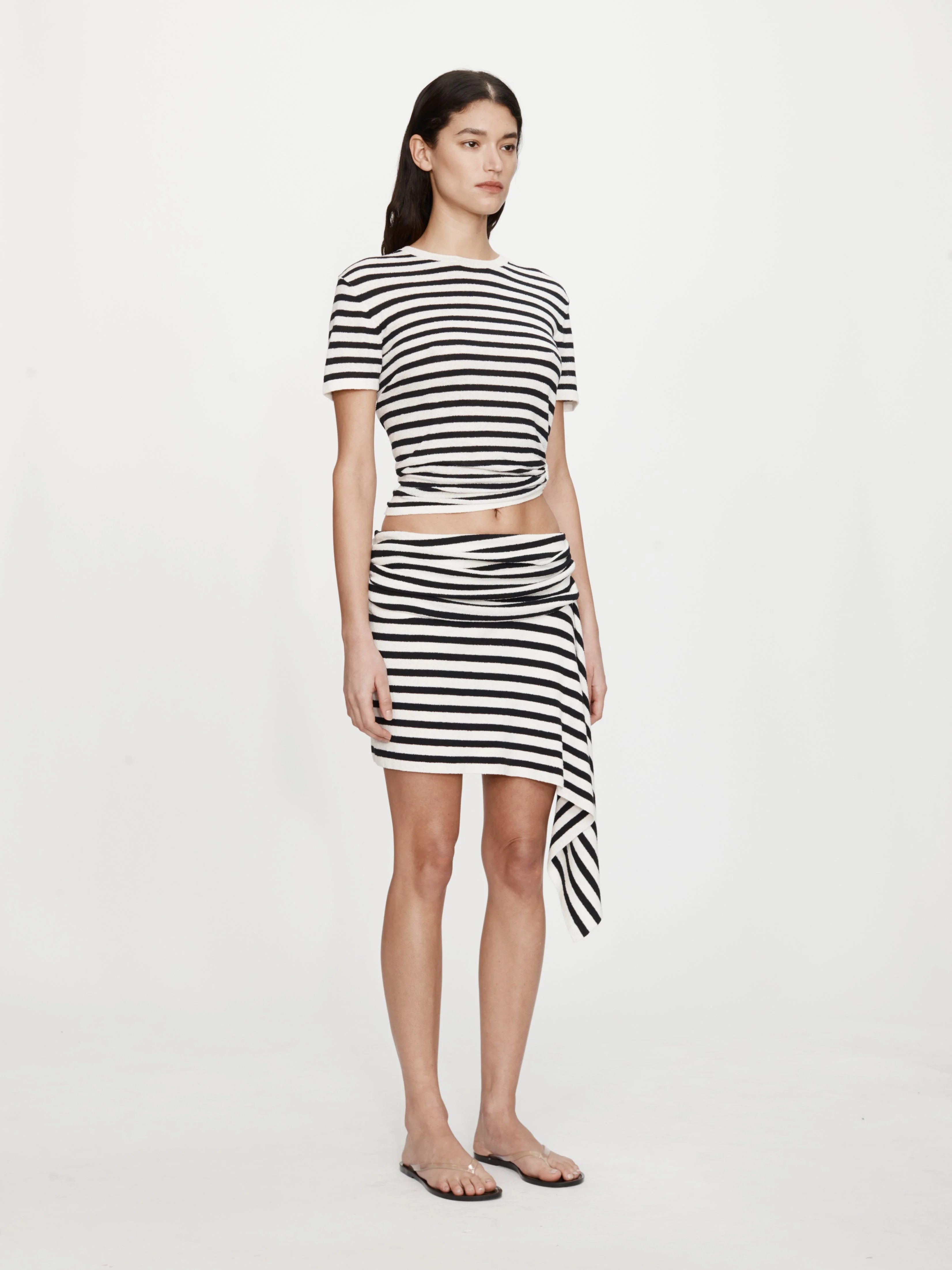 Christopher Esber - Stripe Knit Ruched Orbit Tee - Image 4