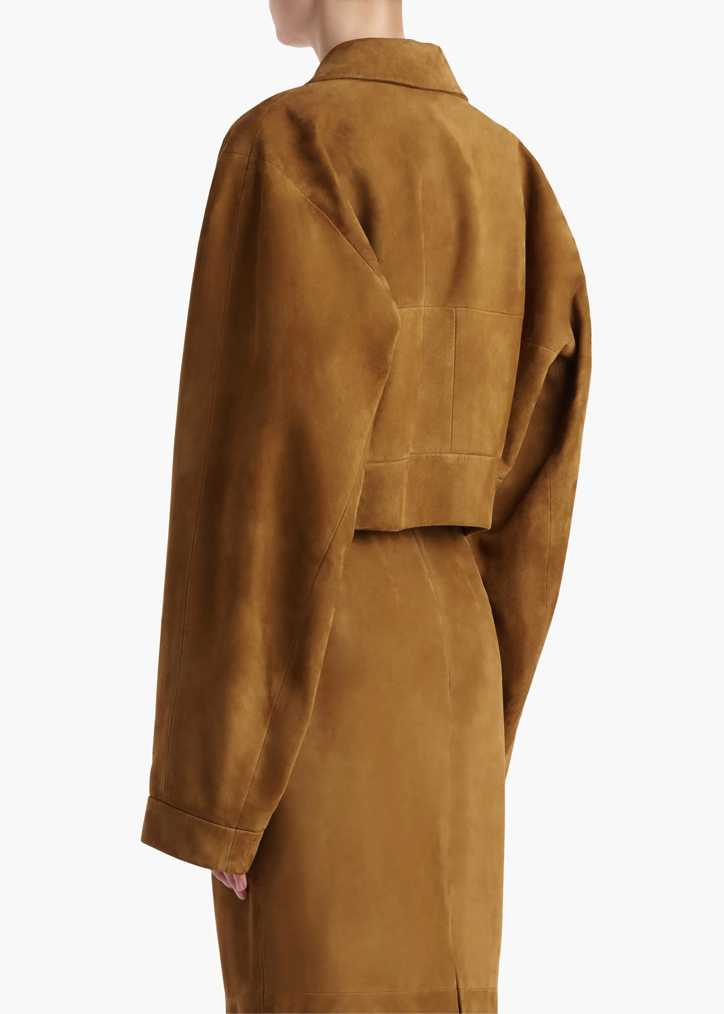 Khaite - Sue Jacket in Toffee Suede - Image 4