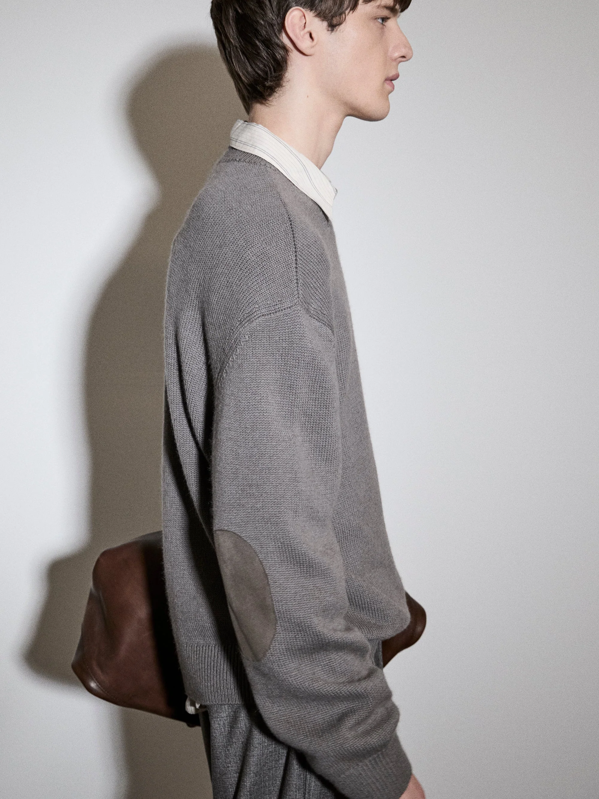 FRAME - Suede Patch Sweater - Image 5