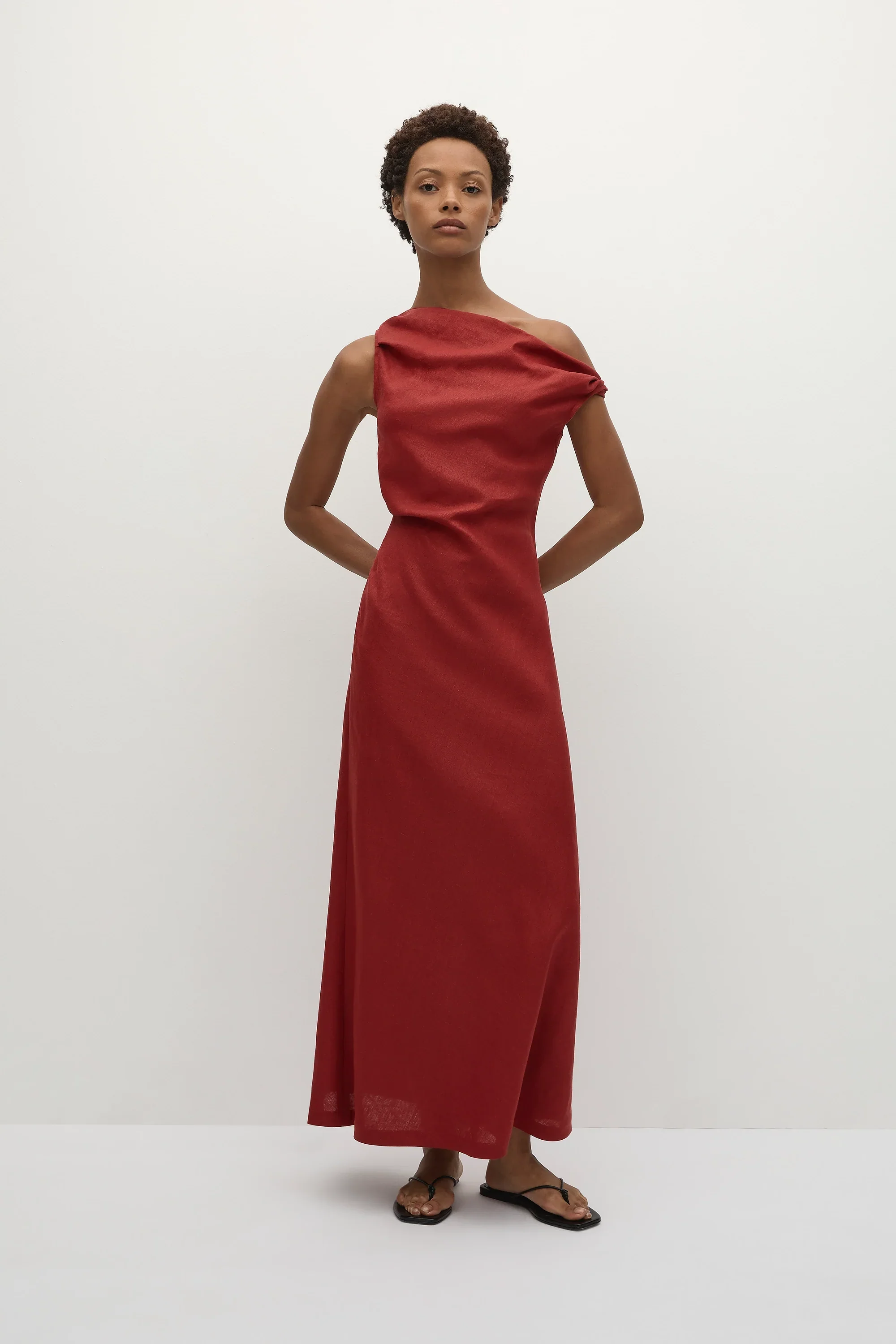 Faithfull - Suis Midi Dress Deep Red - Final Sale
