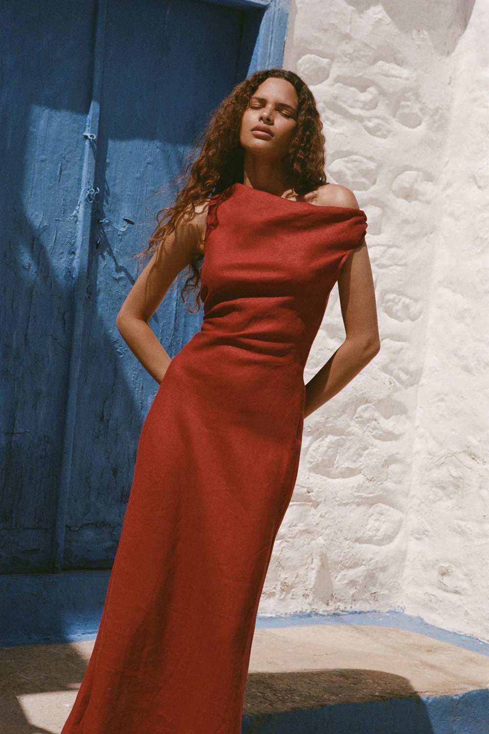 Faithfull - Suis Midi Dress Deep Red - Final Sale - Image 2