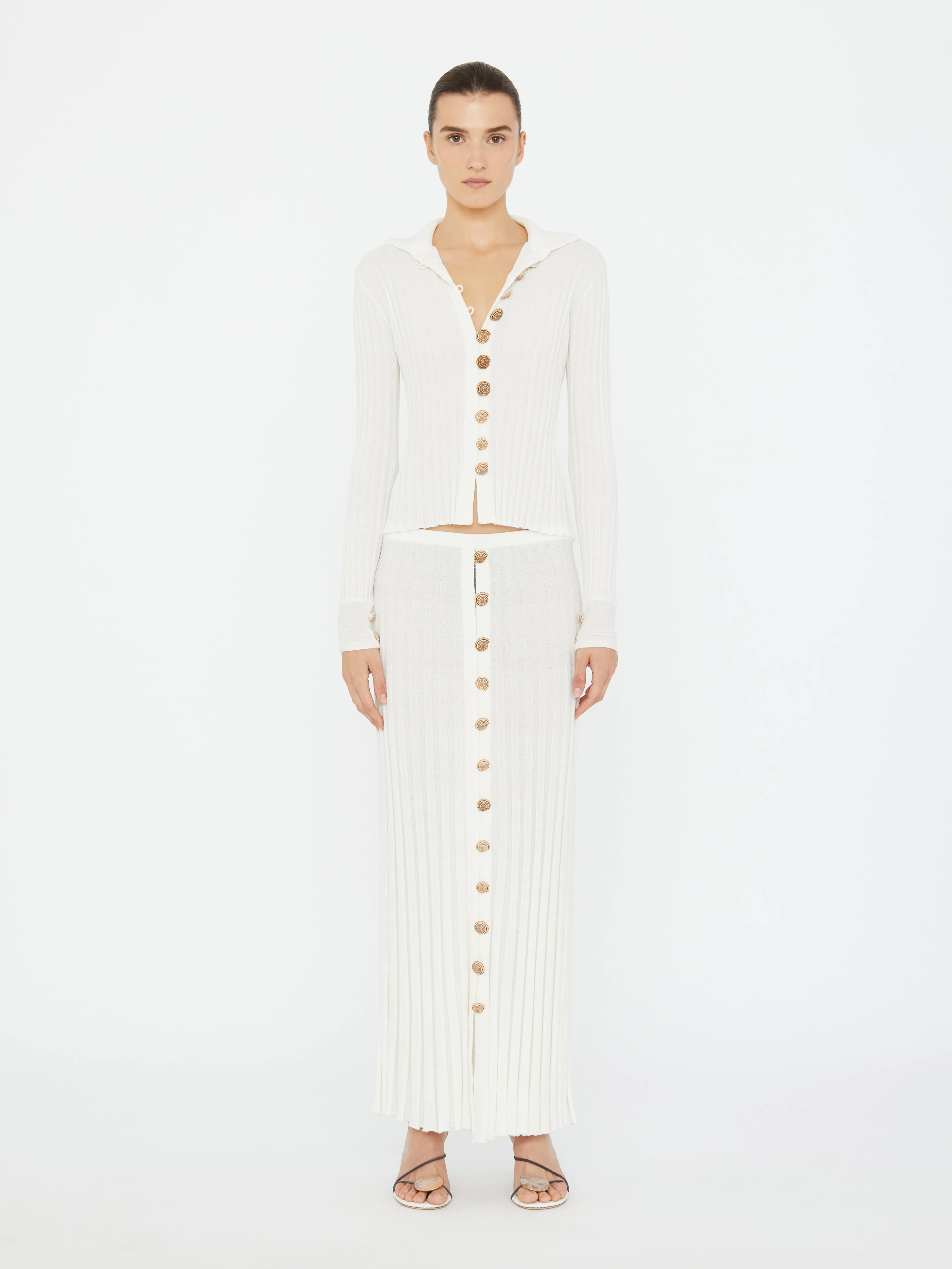 Christopher Esber - Sundial Shell Ribbed Knit Cardigan - Image 2