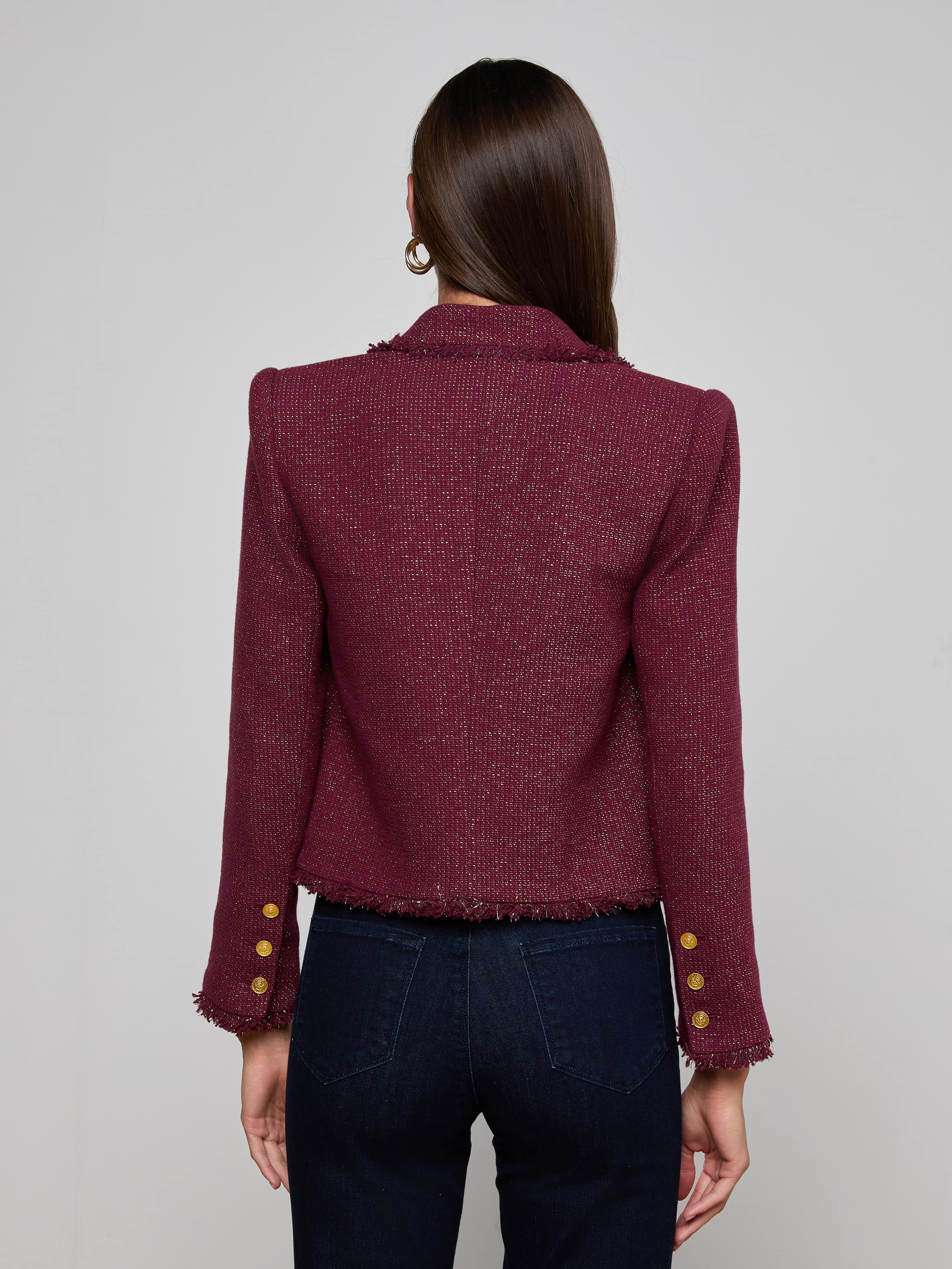 L'AGENCE - Sylvia Tweed Jacket - Image 10