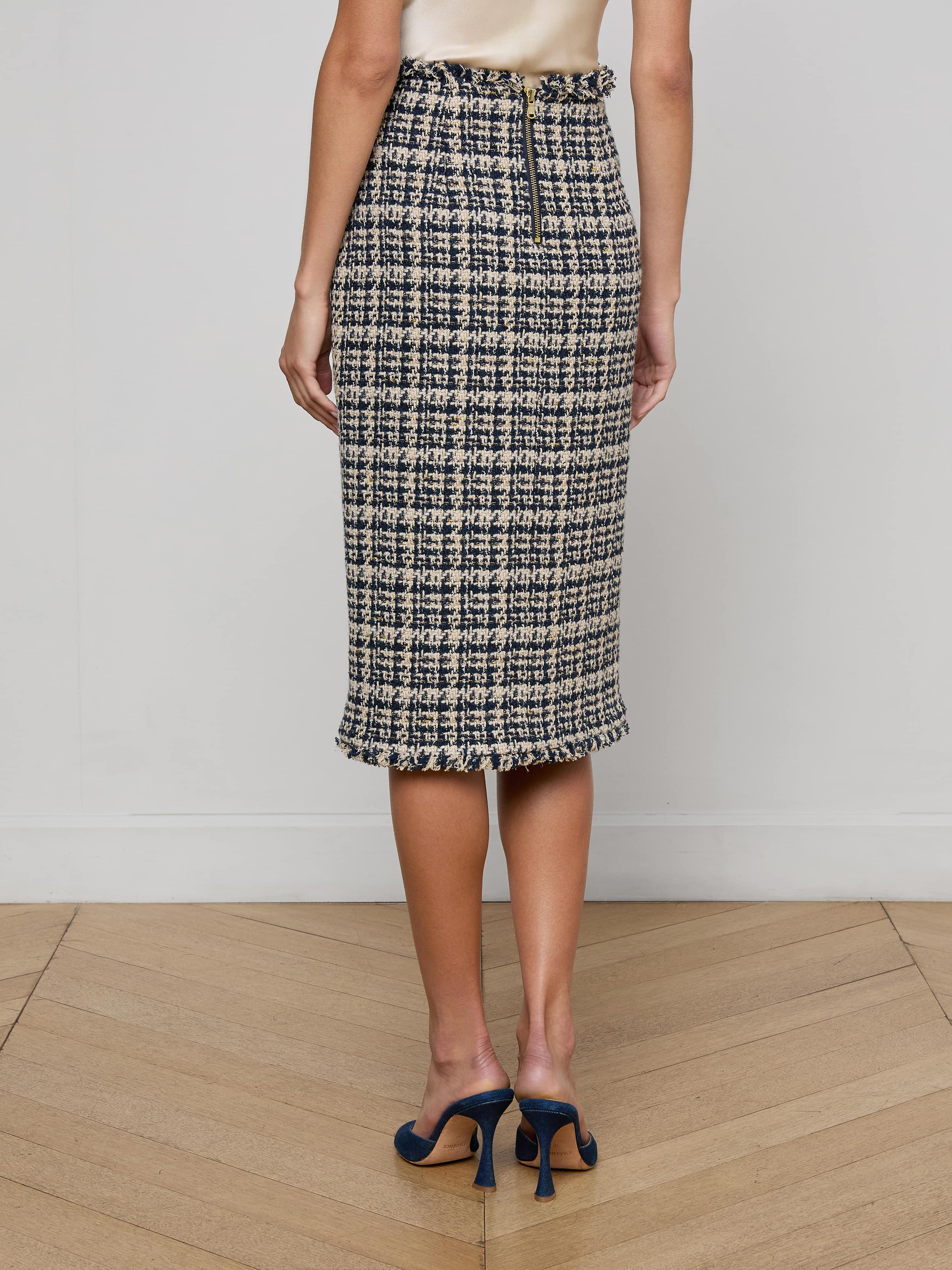 L'AGENCE - Tai Tweed Midi Skirt - Image 4