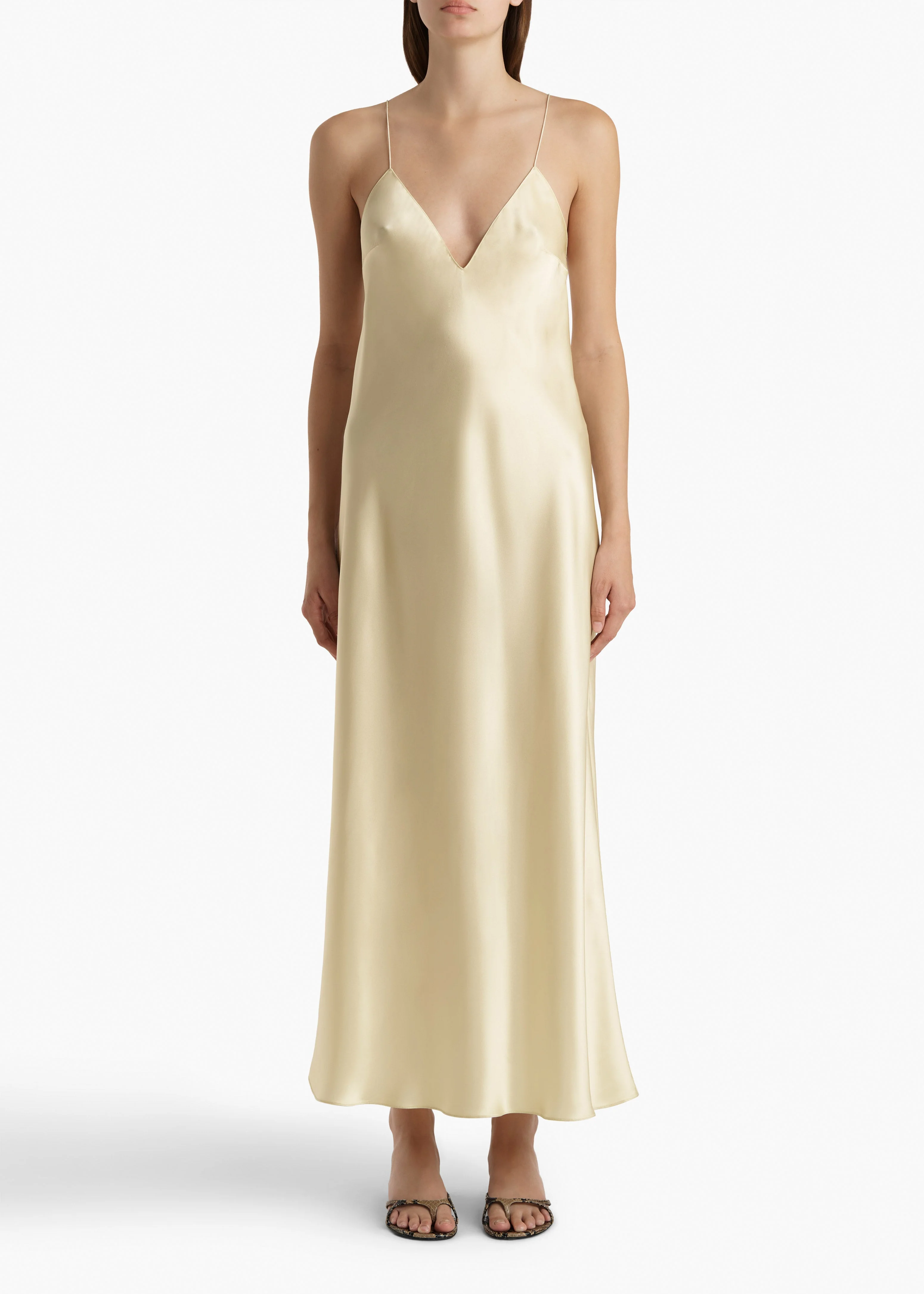 Khaite - Taja Dress in Pale Yellow - Image 10