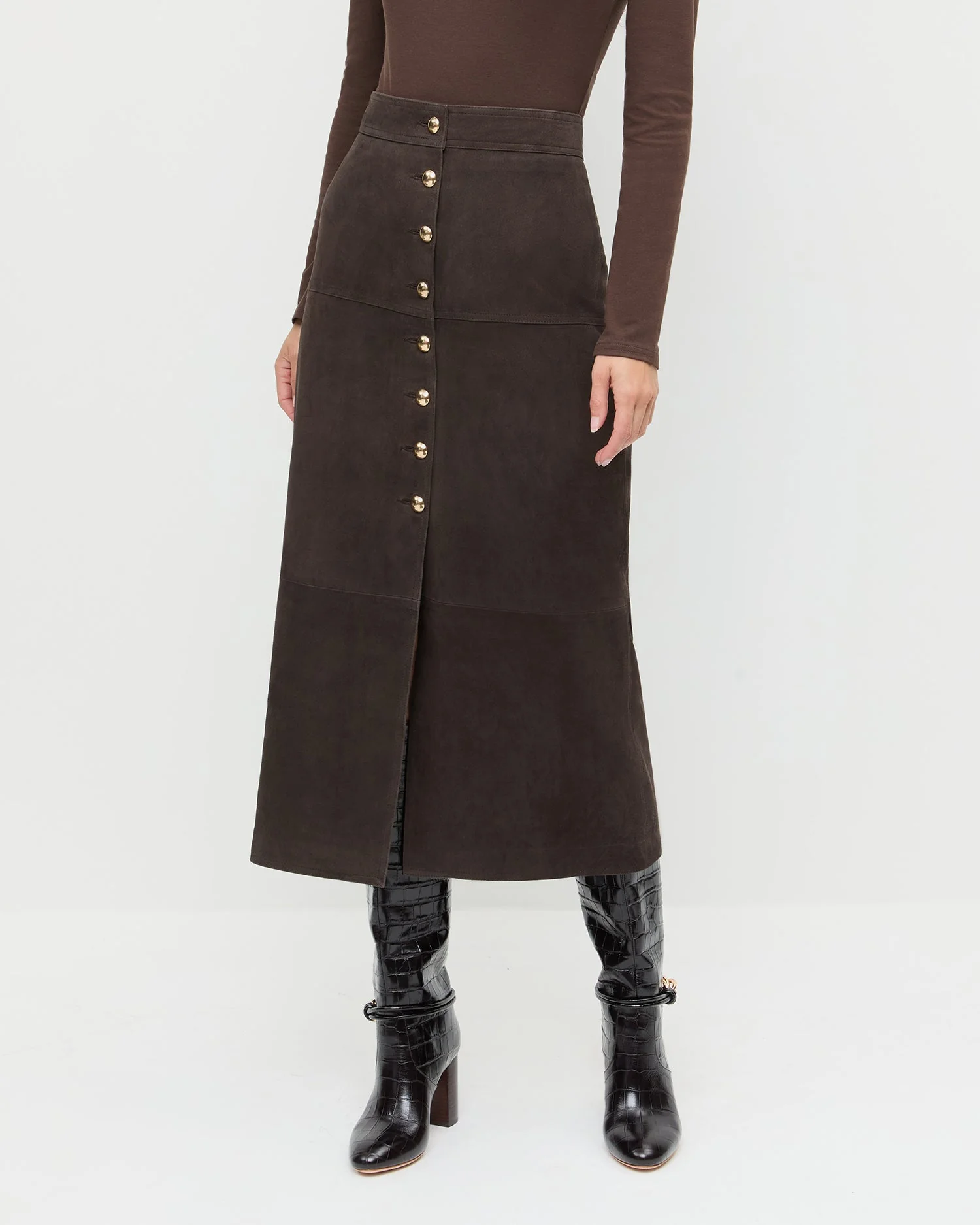 Loeffler Randall - Tansy Suede Skirt