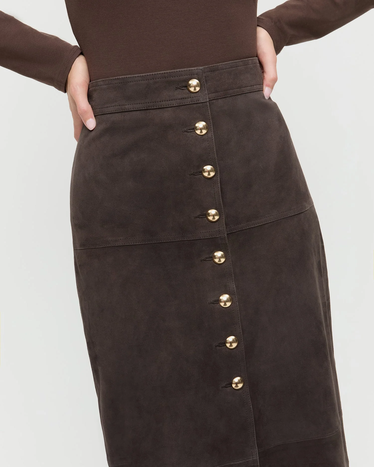 Loeffler Randall - Tansy Suede Skirt - Image 4