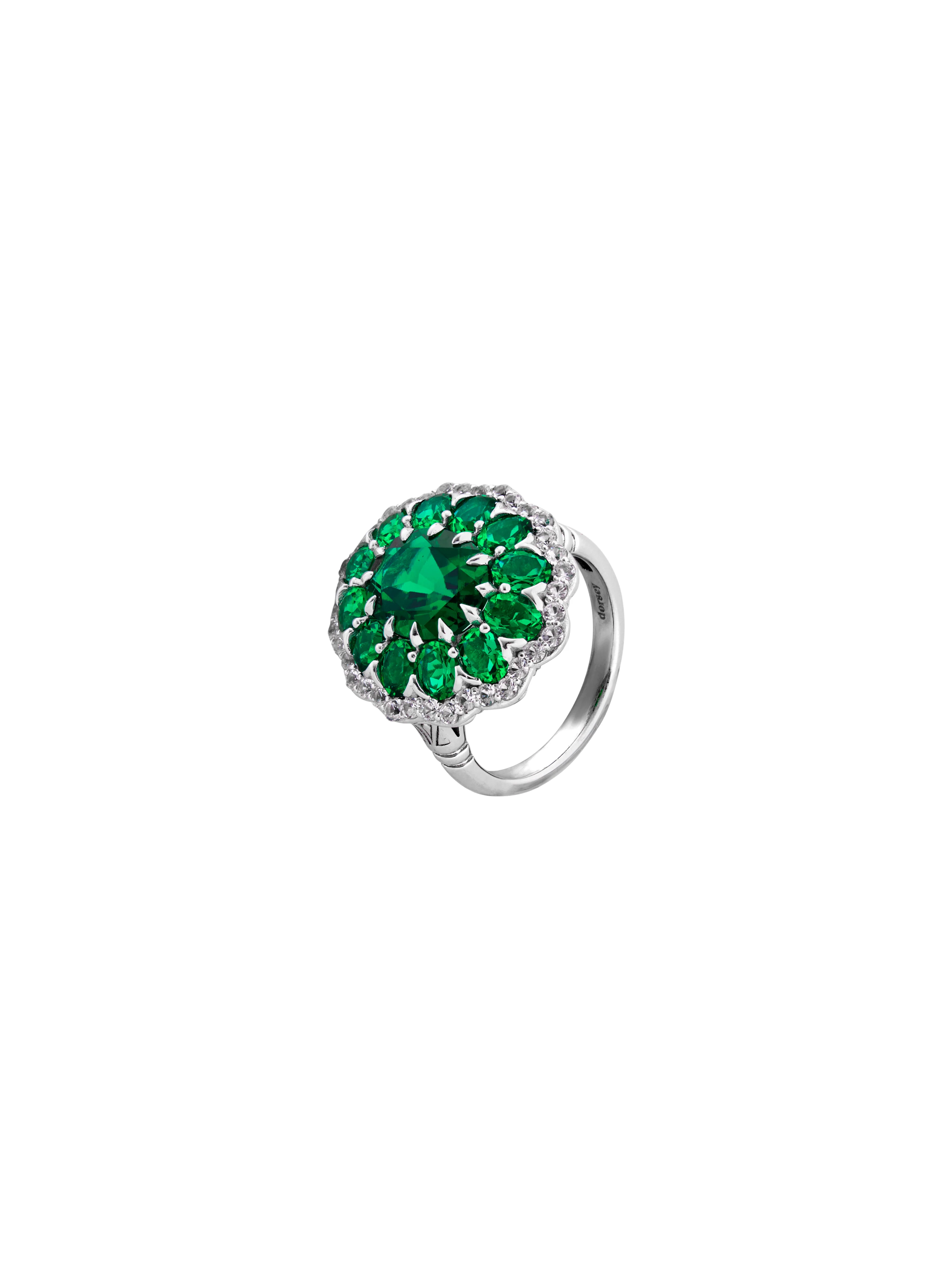 Dorsey - TATE LAB EMERALD RING, SILVER - Image 2