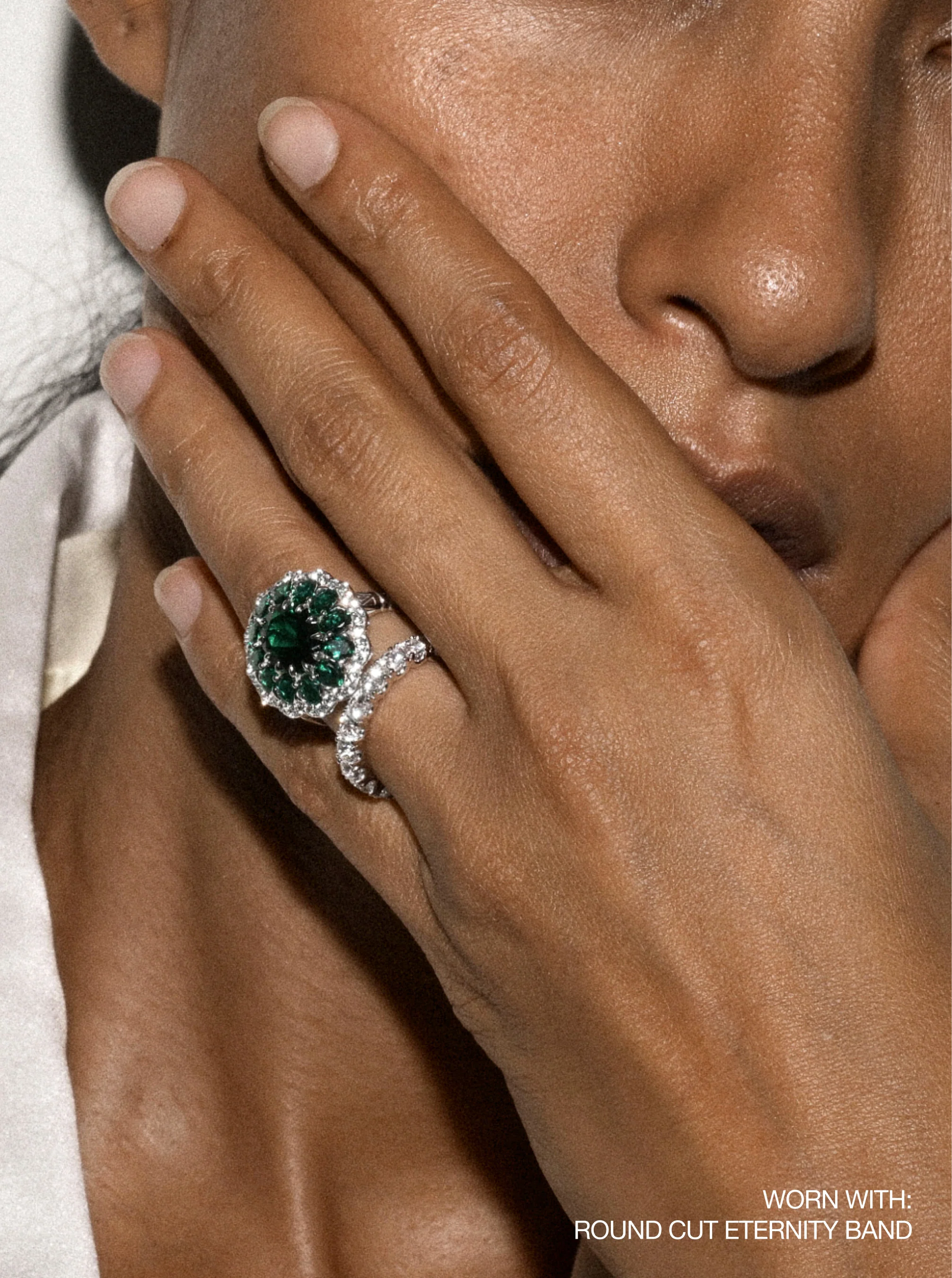 Dorsey - TATE LAB EMERALD RING, SILVER - Image 5