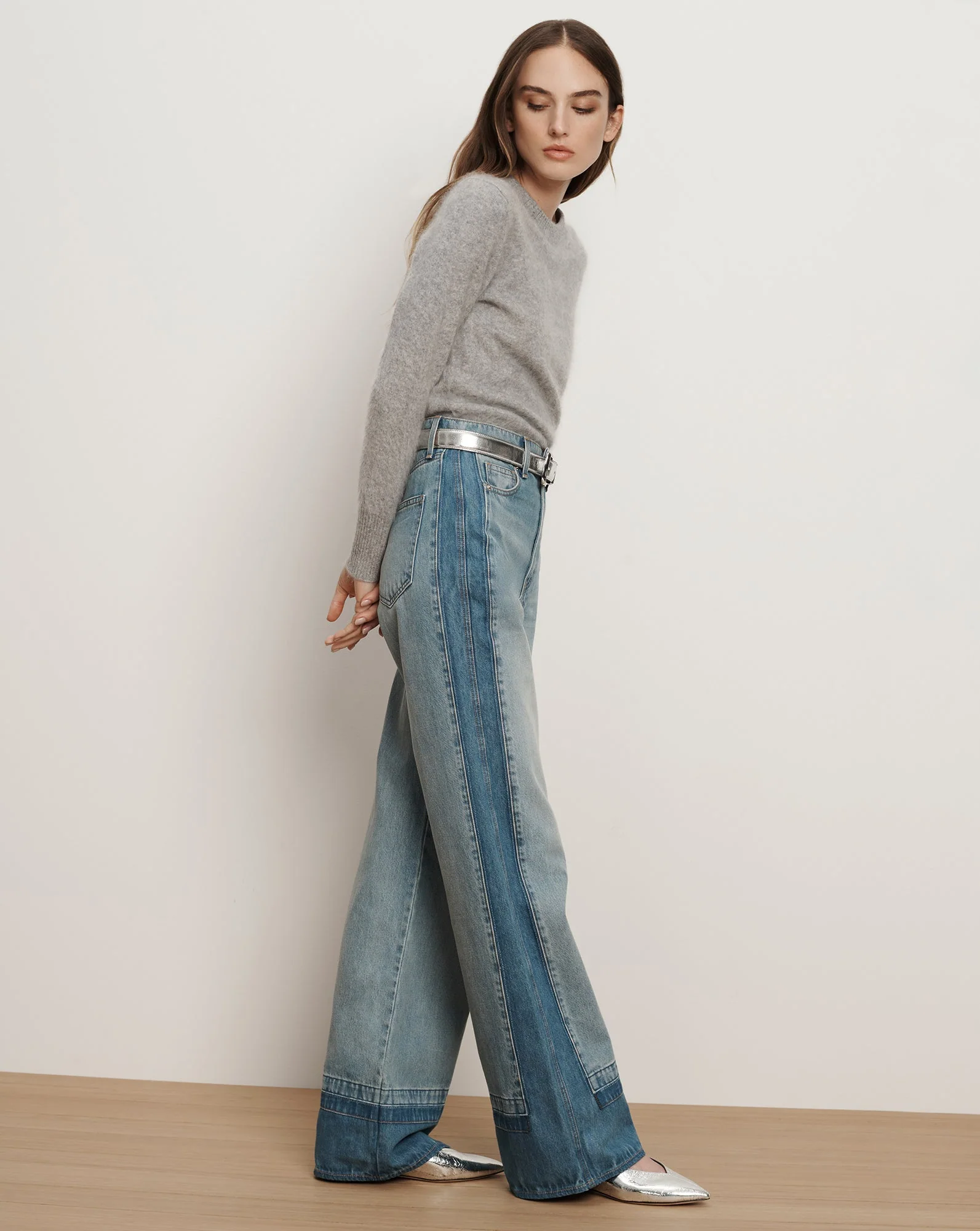 Veronica Beard - Taylor Color - Block Wide - Leg Jean - Image 3