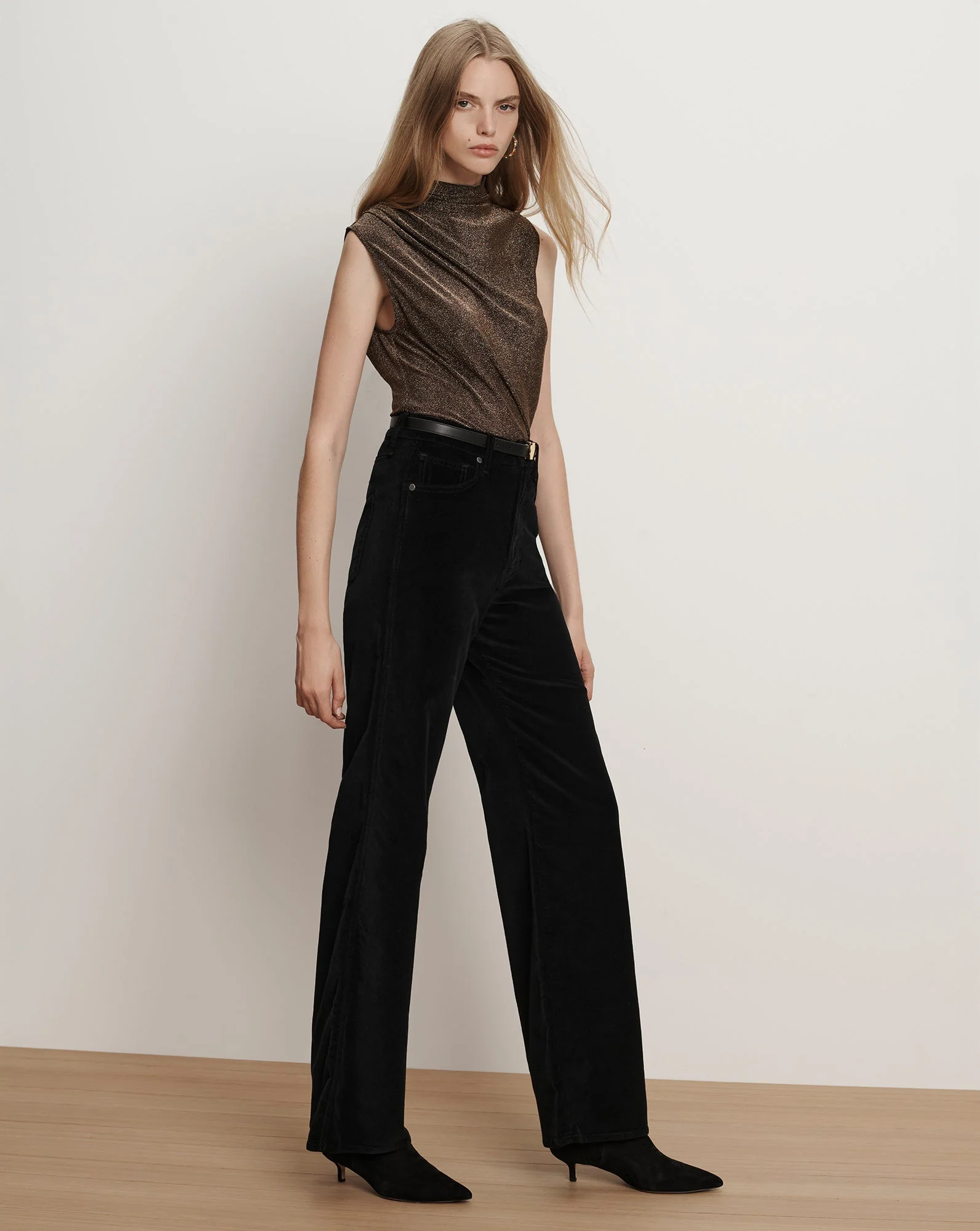 Veronica Beard - Taylor Velvet Wide - Leg Pant - Image 3