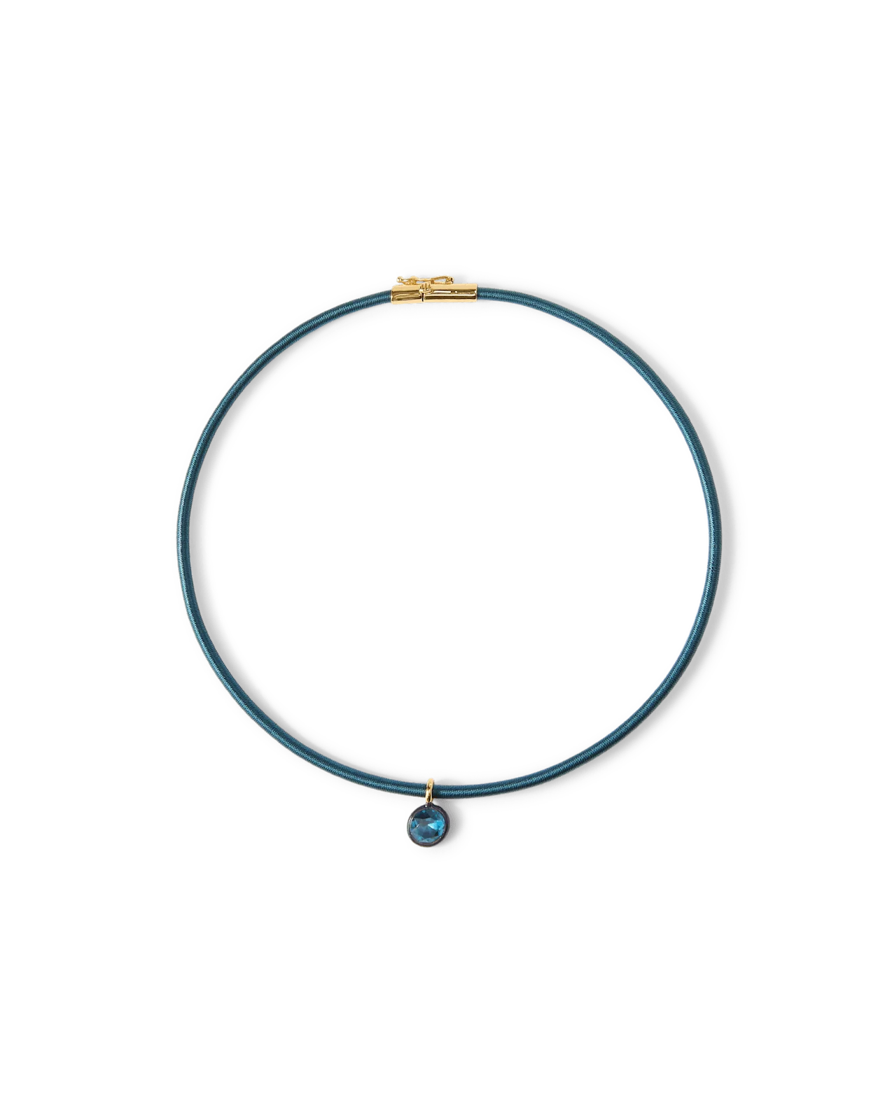 Veronica Beard - Teal Cord Pendant Necklace - Image 3