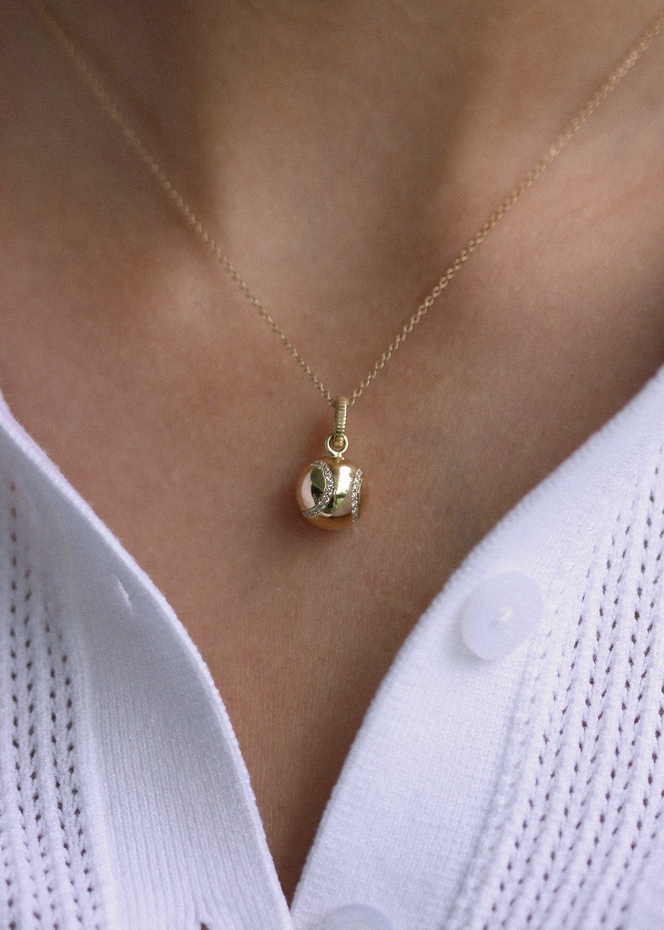 Kinn - Courtside Tennis Ball Pendant Diamond - Image 5