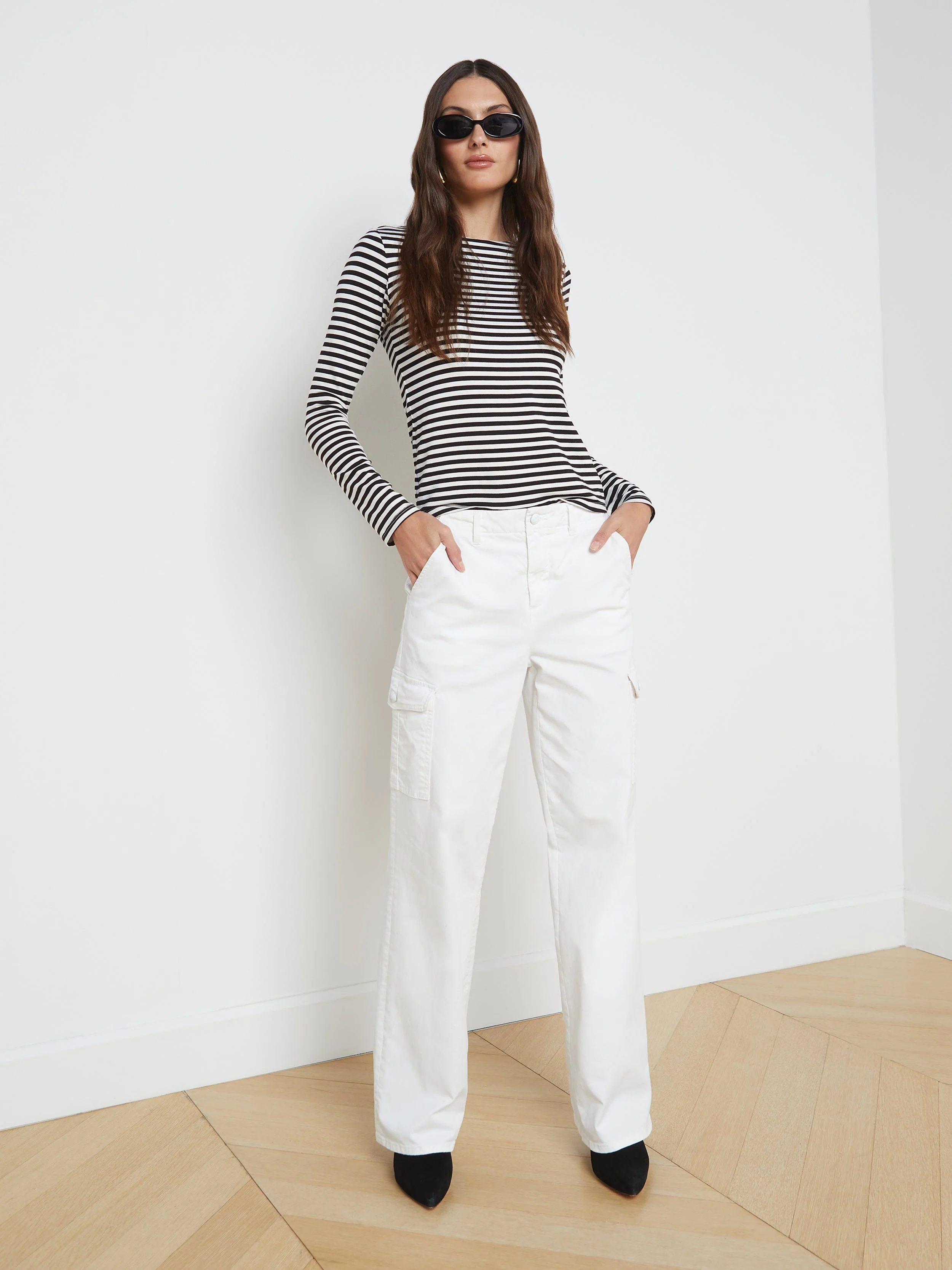 L'AGENCE - Tess Long Sleeve Tee - Image 4