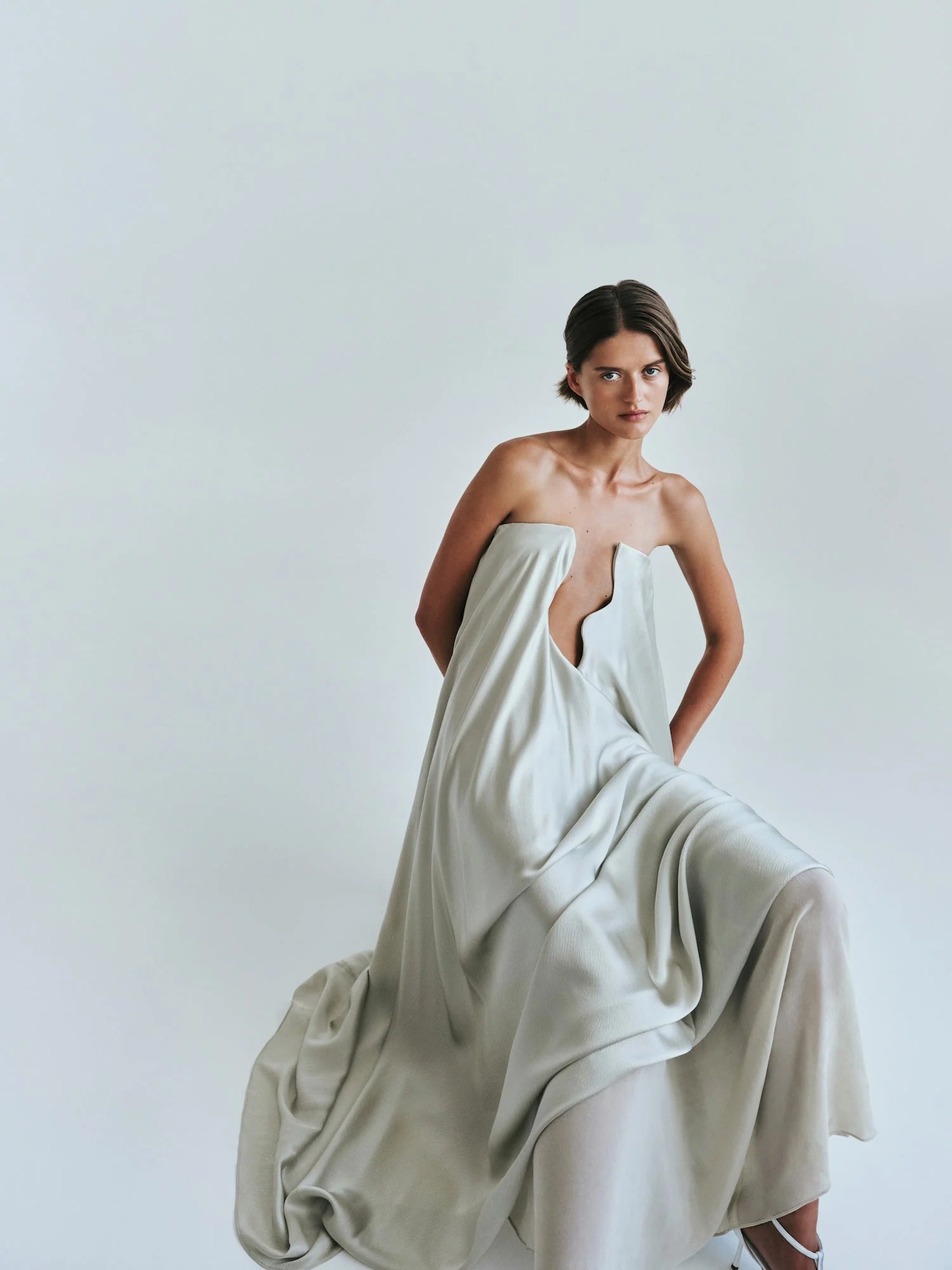 Christopher Esber - Textured Silk Salacia Strapless Gown - Image 7