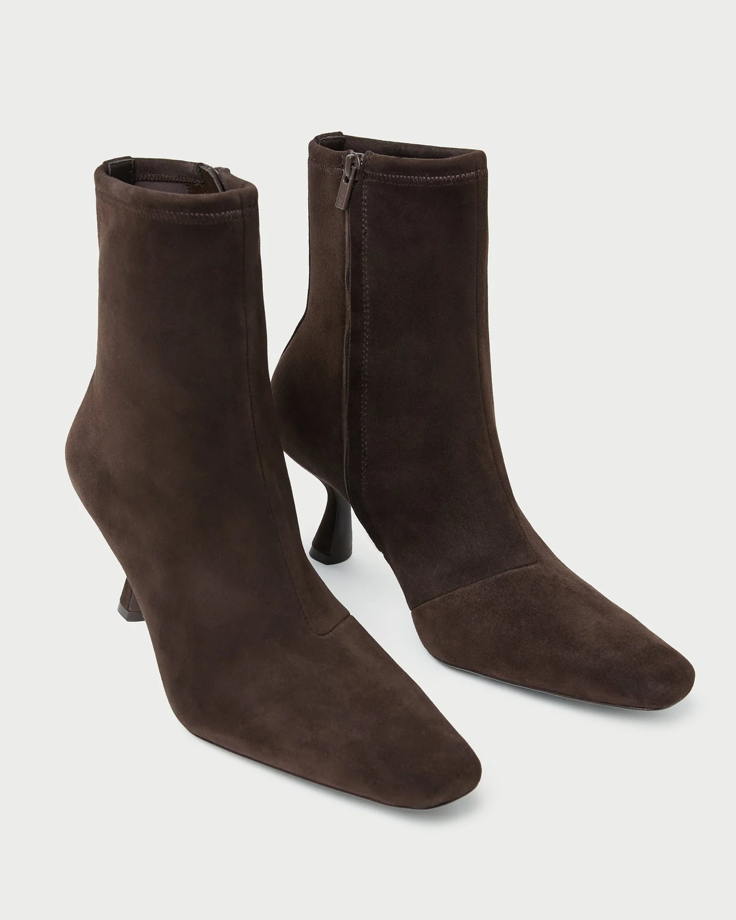 Loeffler Randall - Thandy Brown Suede Curved Heel Bootie - Image 3