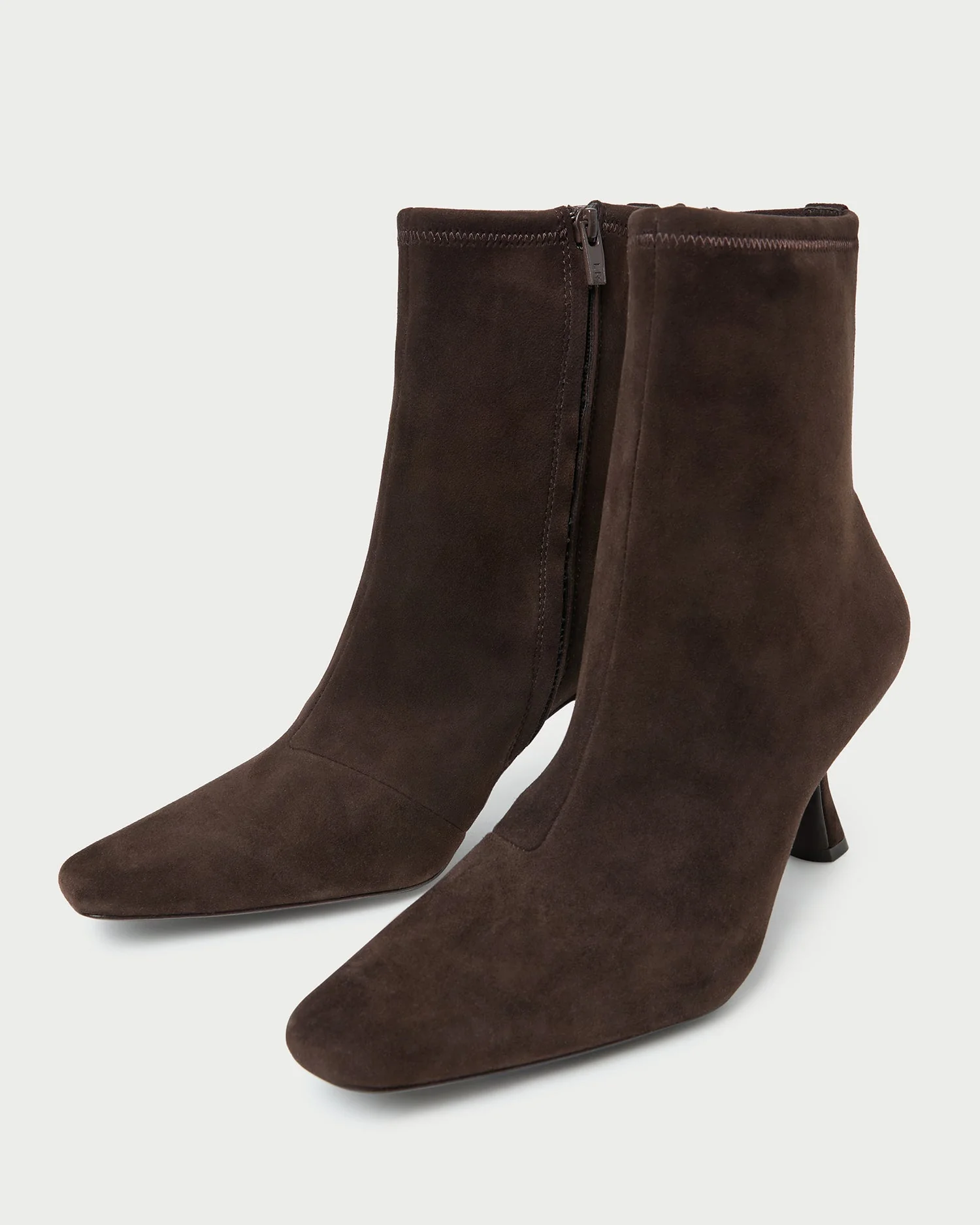 Loeffler Randall - Thandy Brown Suede Curved Heel Bootie - Image 4