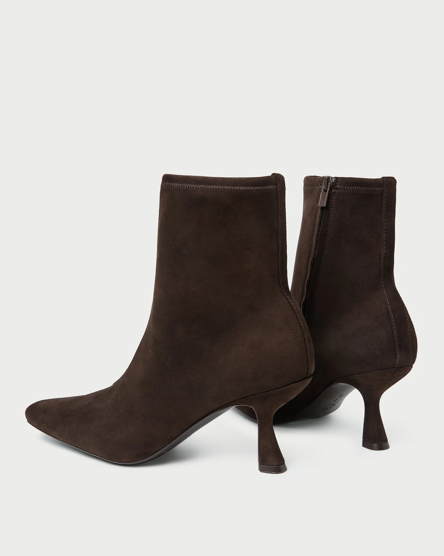 Loeffler Randall - Thandy Brown Suede Curved Heel Bootie - Image 5