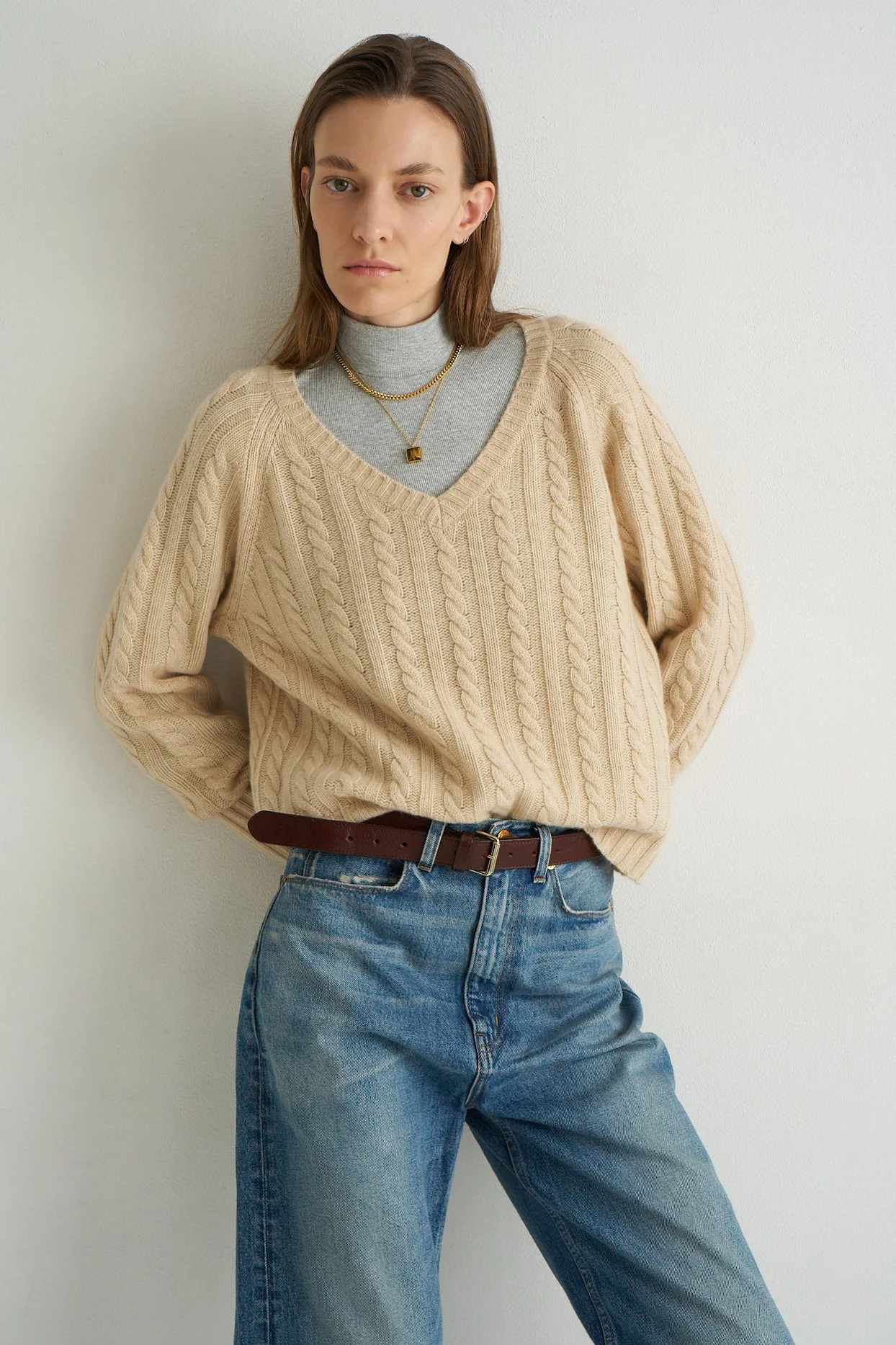 Jamie Haller - The Cable V Fave in Creme - Image 11