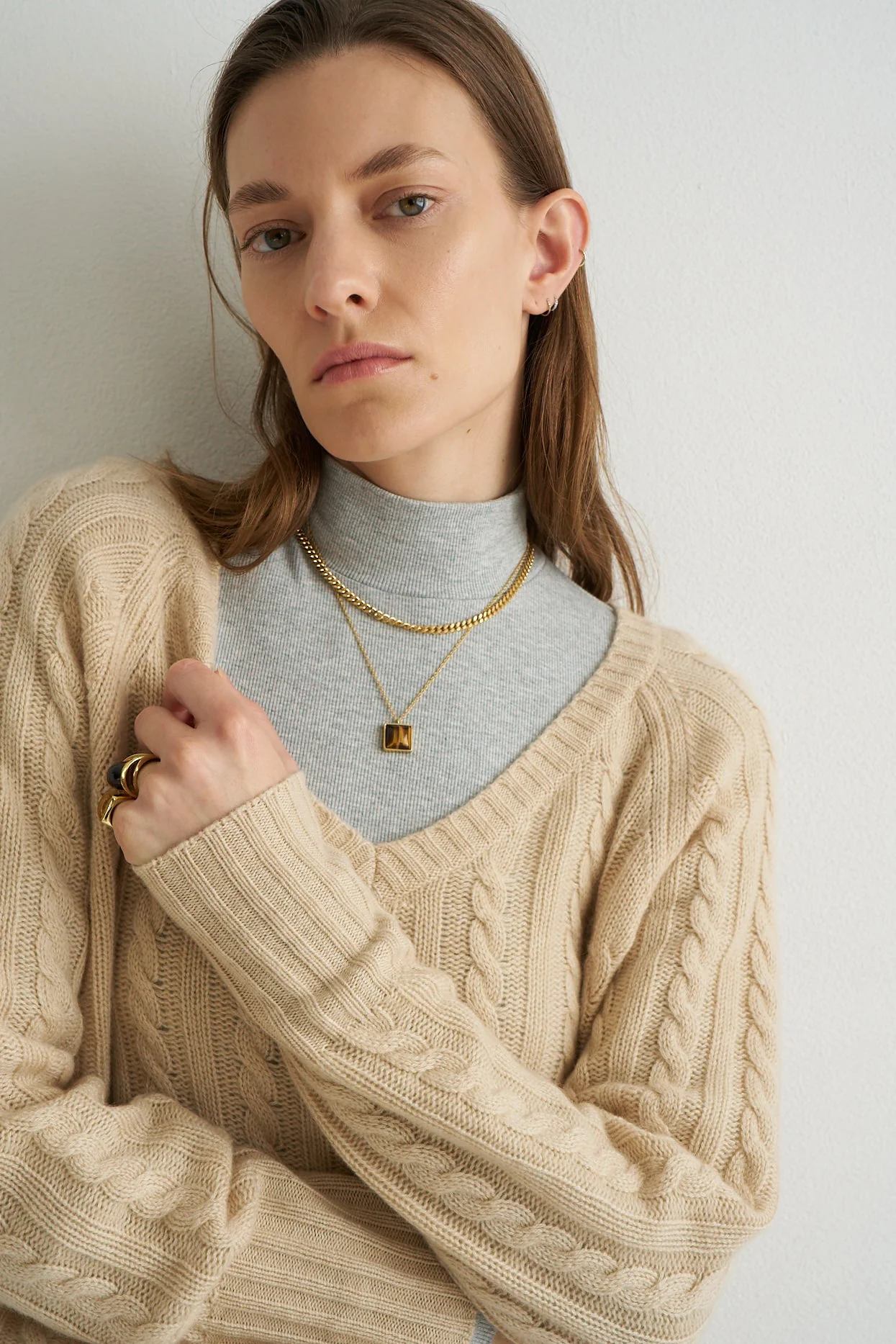 Jamie Haller - The Cable V Fave in Creme - Image 13