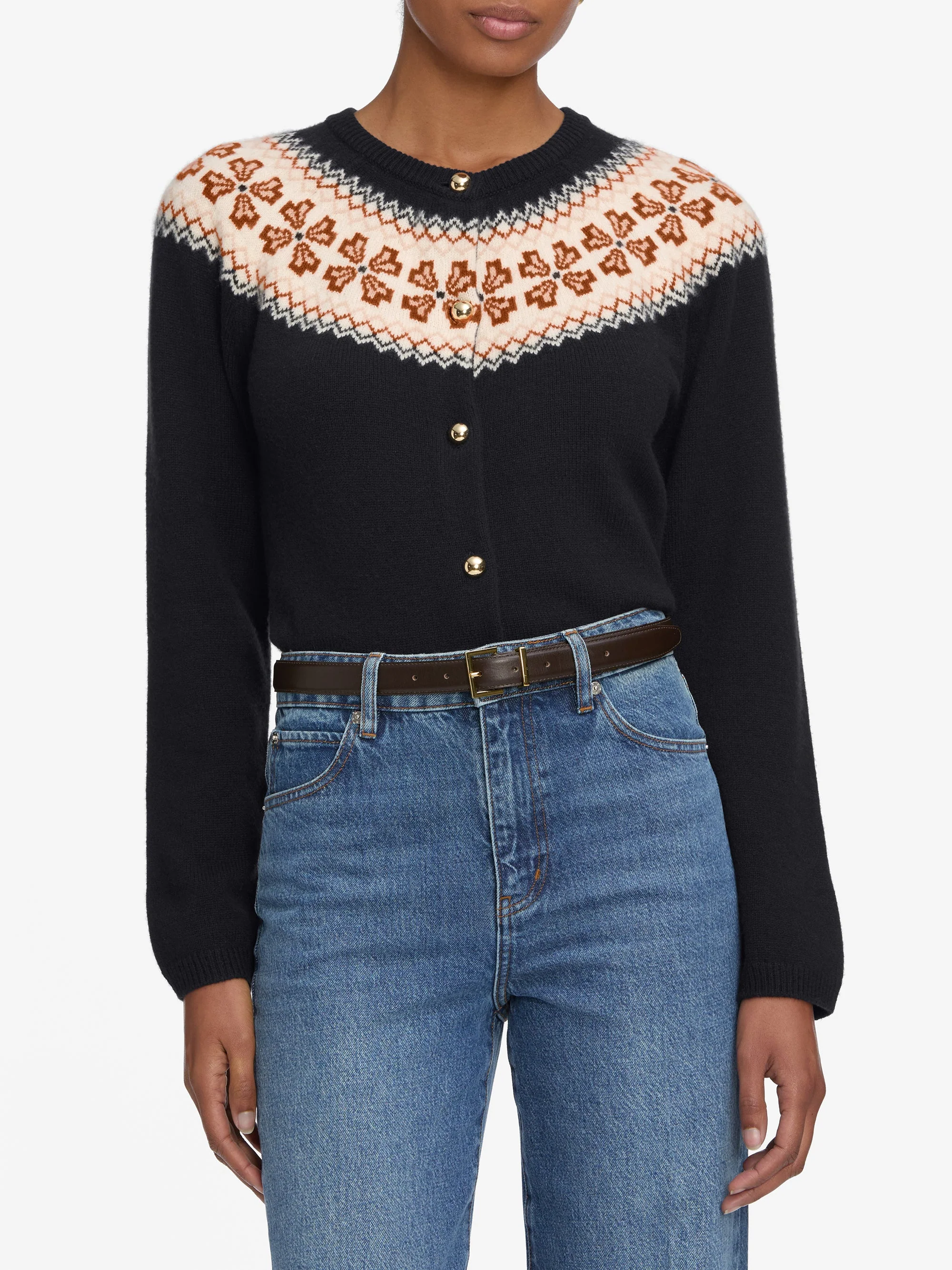 FRAME - The Cashmere Fairisle Cardi - Image 3