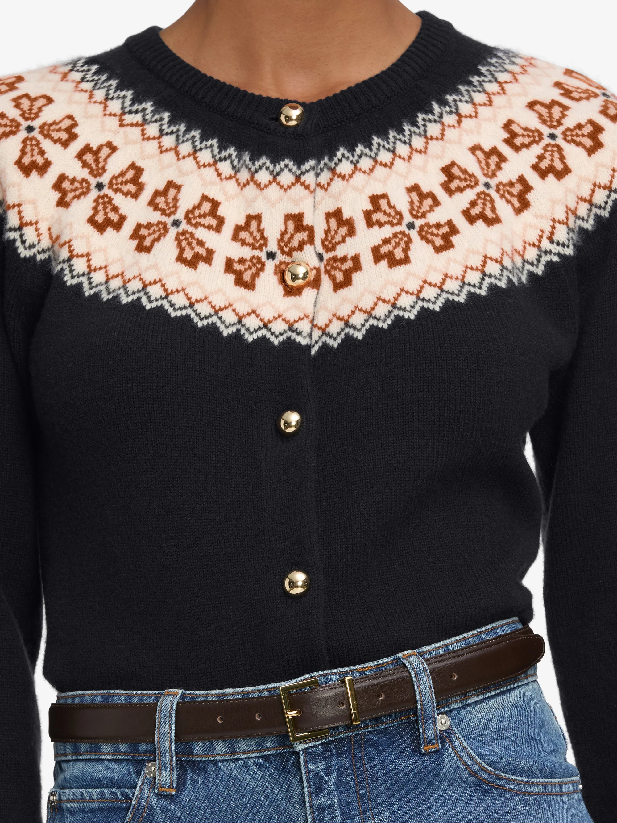 FRAME - The Cashmere Fairisle Cardi - Image 4
