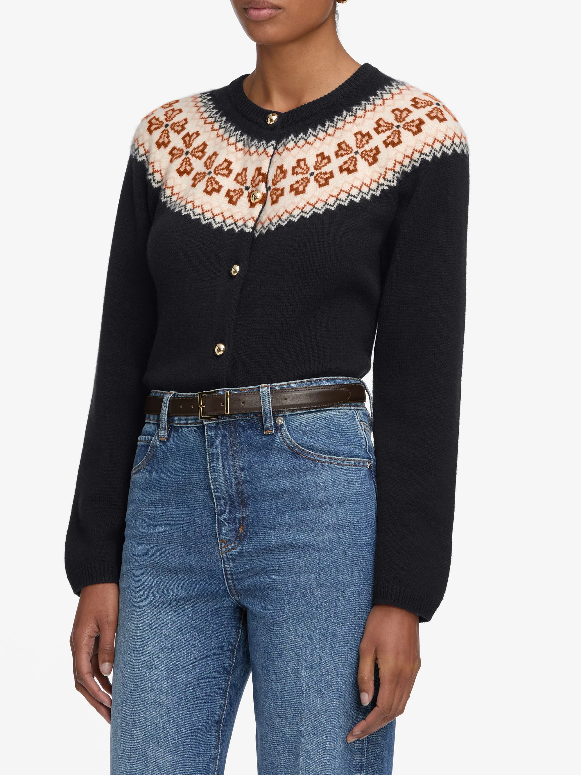FRAME - The Cashmere Fairisle Cardi - Image 5