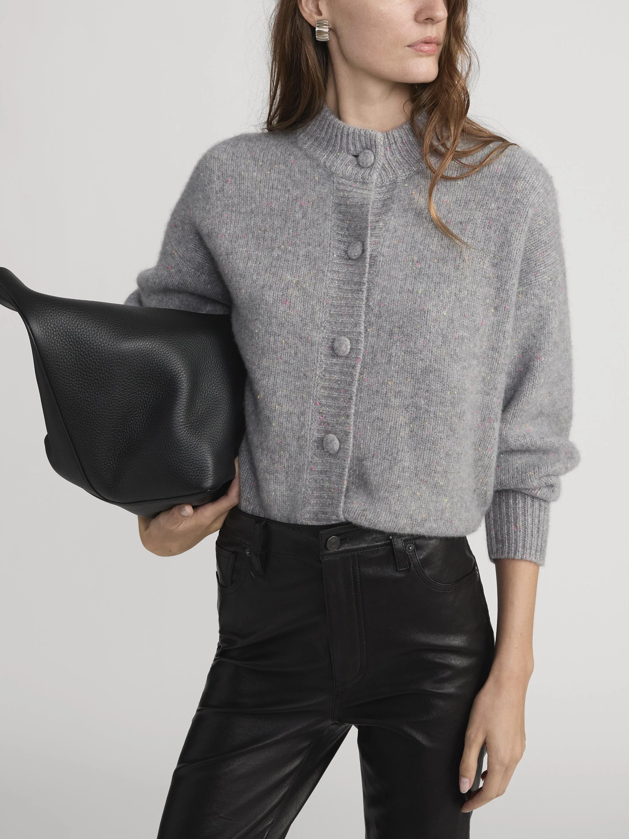 FRAME - The Cashmere Fleck Cardi - Image 3