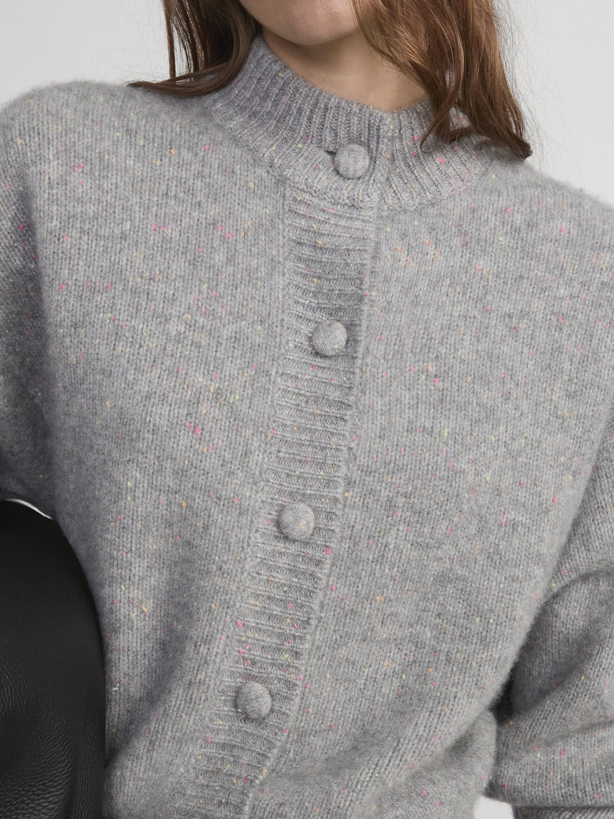 FRAME - The Cashmere Fleck Cardi - Image 4