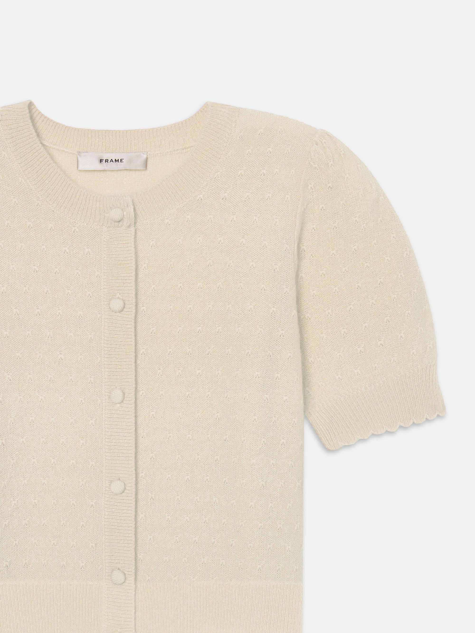 FRAME - The Cashmere Pointelle Cardi - Image 2