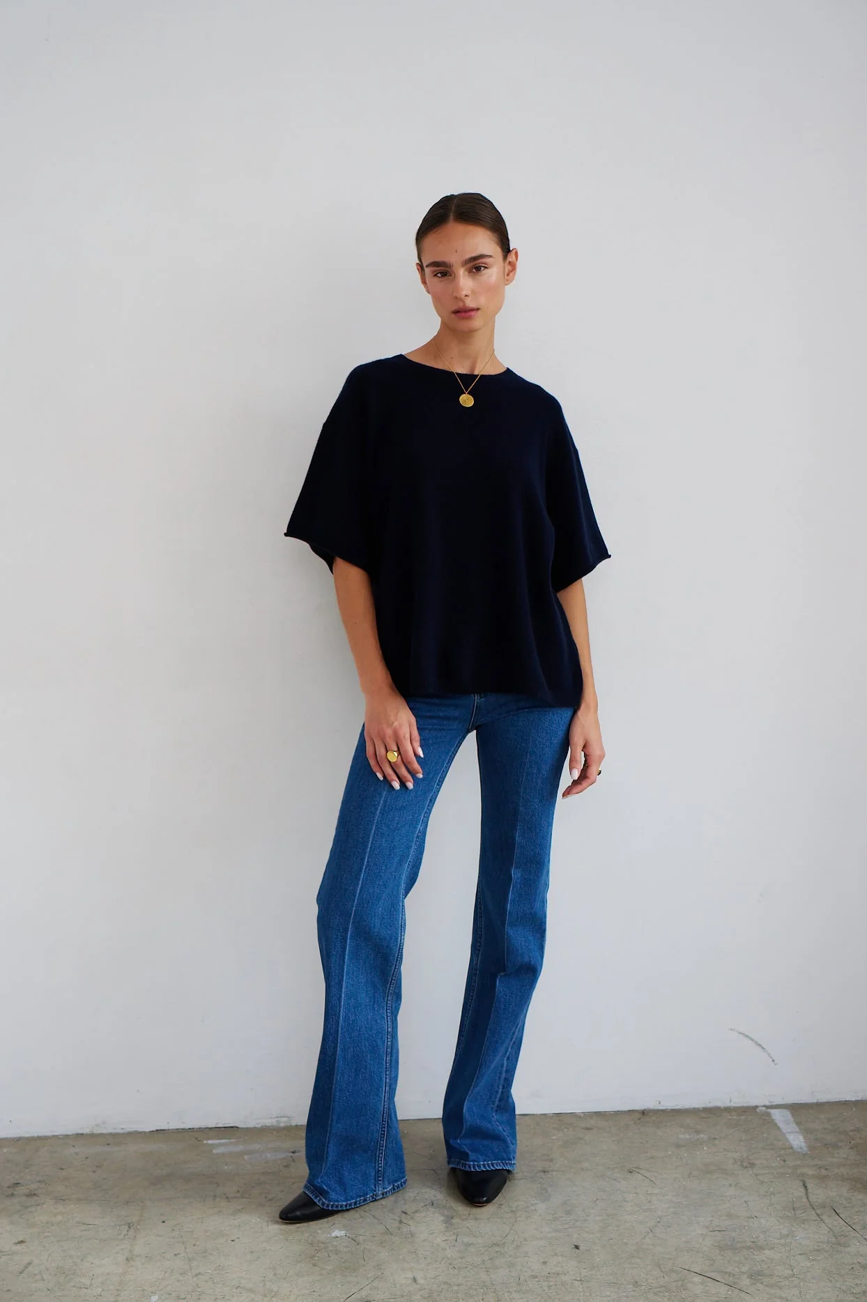 Jamie Haller - The Cashmere Tee in Navy - Image 2