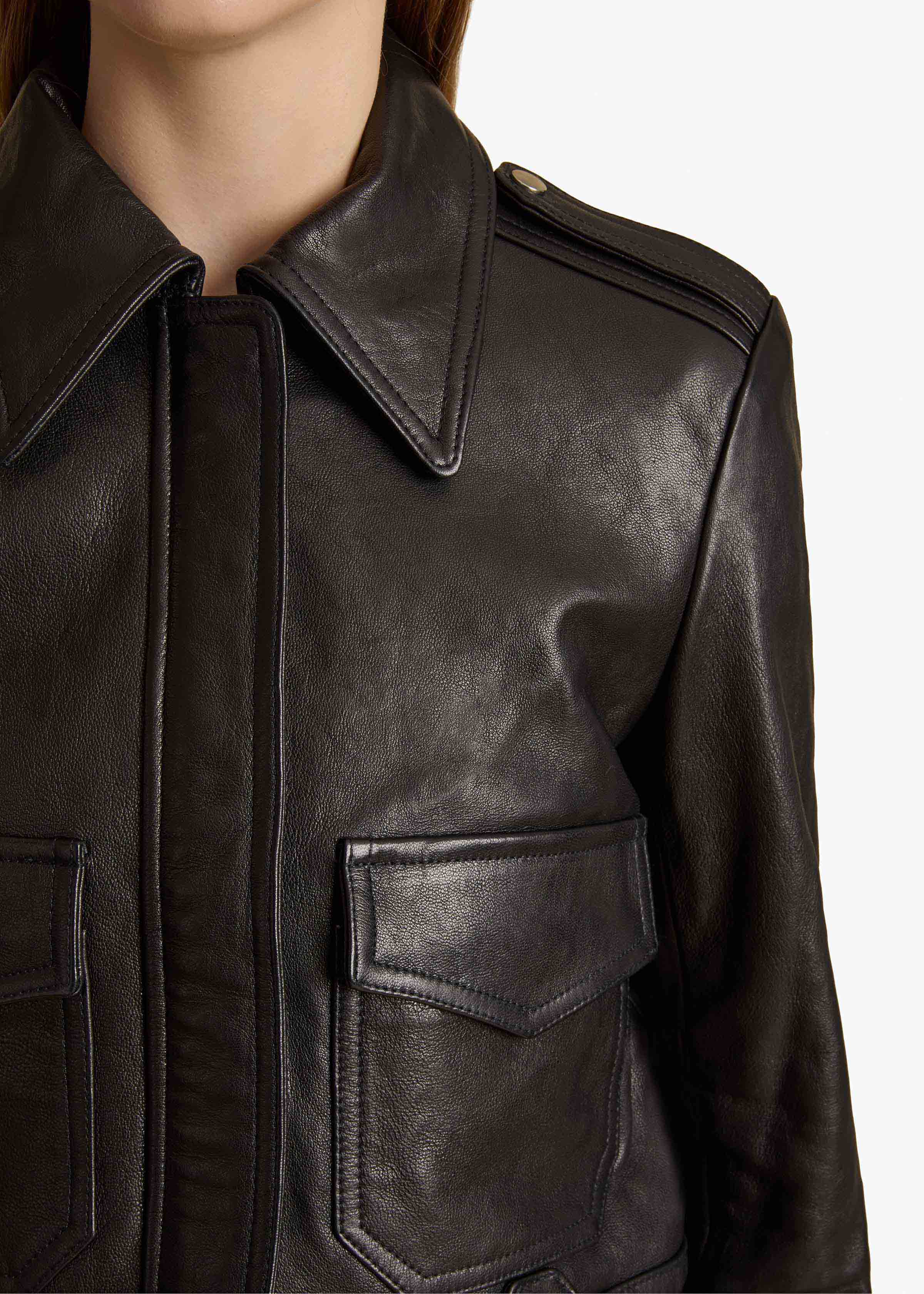 Khaite - Cordelia Jacket in Black Leather - Image 13
