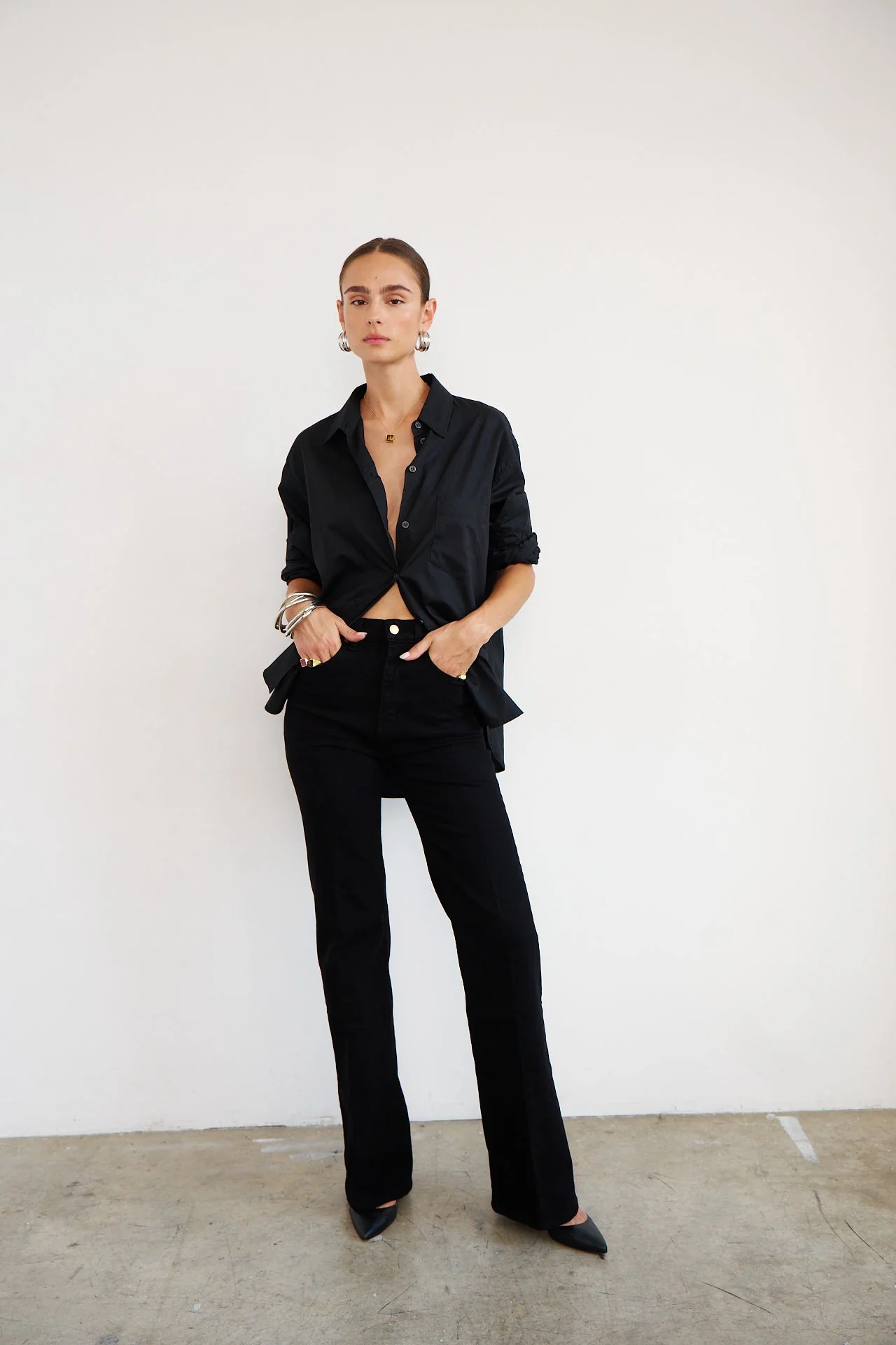 Jamie Haller - The Crease Jean in Black - Image 11