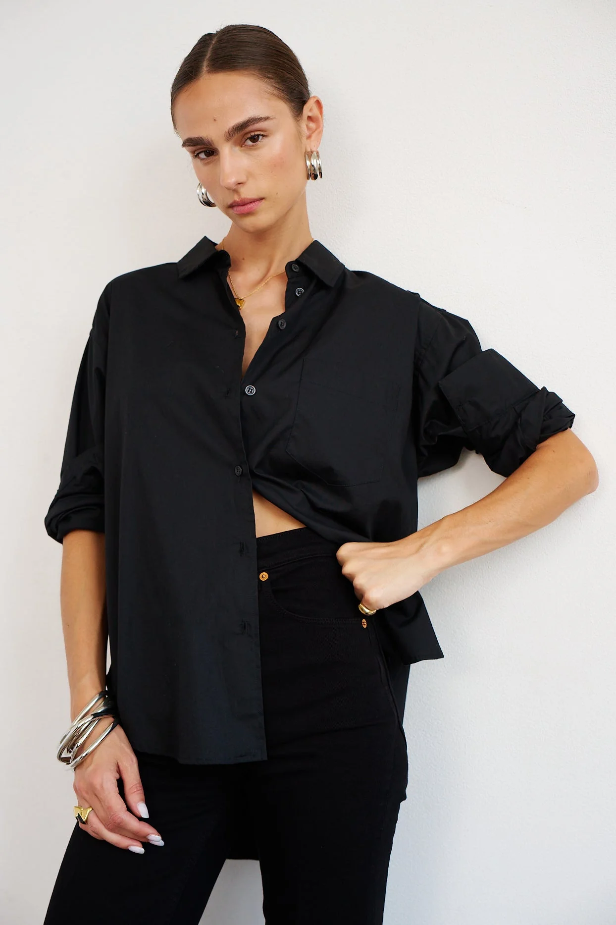 Jamie Haller - The Crease Jean in Black - Image 12