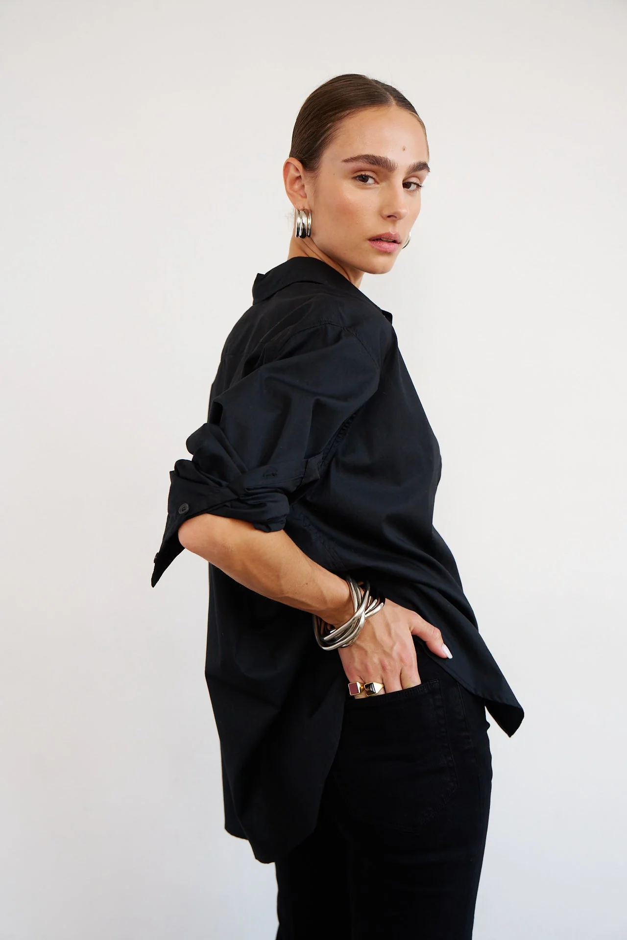 Jamie Haller - The Crease Jean in Black - Image 14