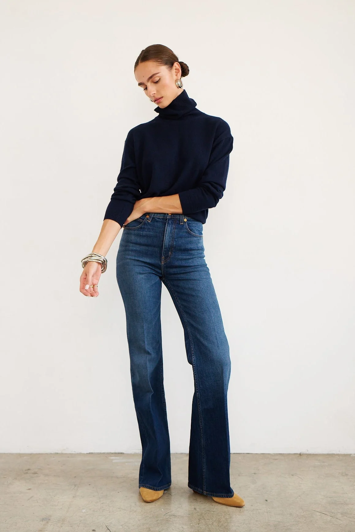Jamie Haller - The Crease Jean in Distressed Dark - Image 2