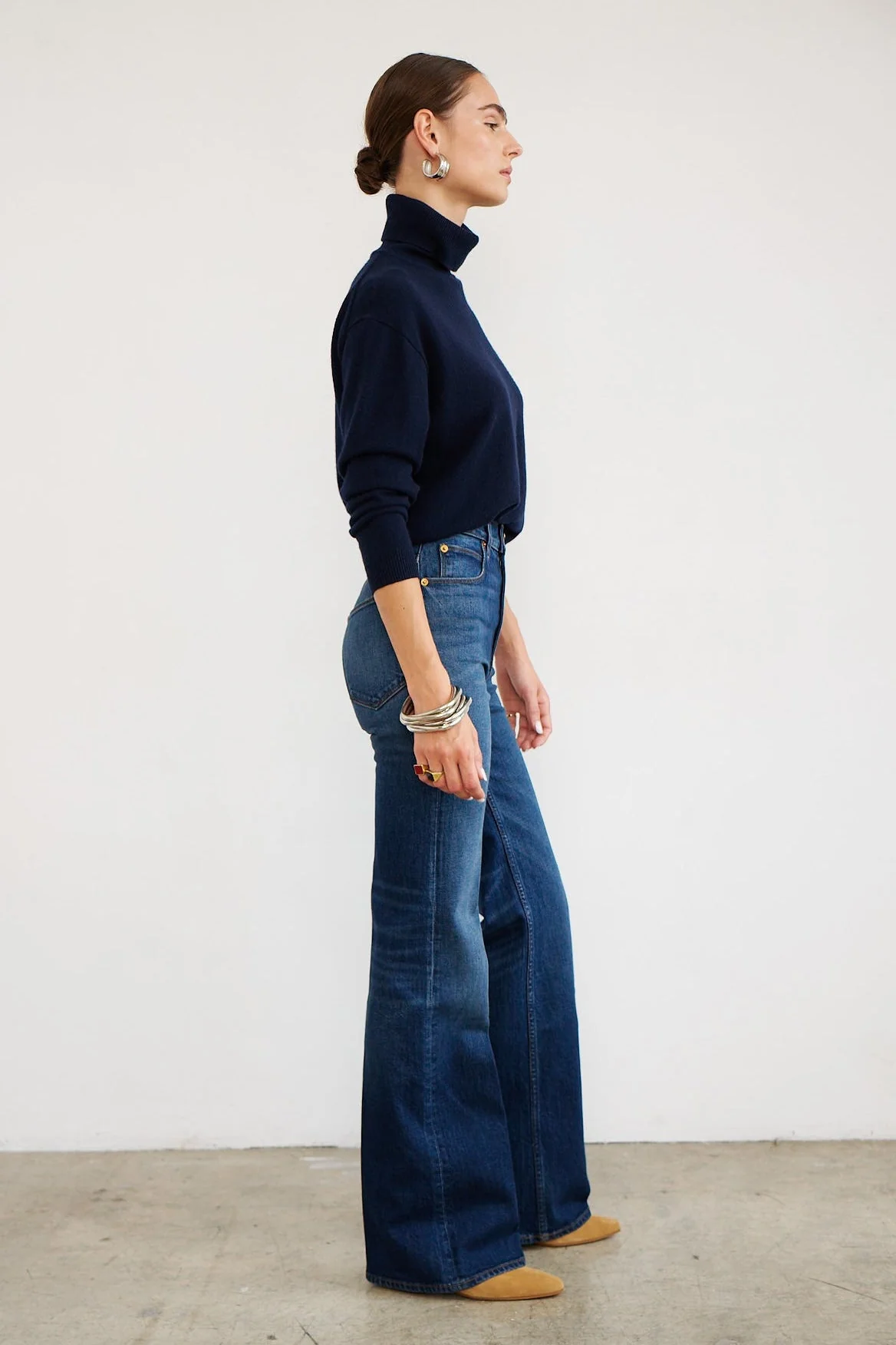 Jamie Haller - The Crease Jean in Distressed Dark - Image 3
