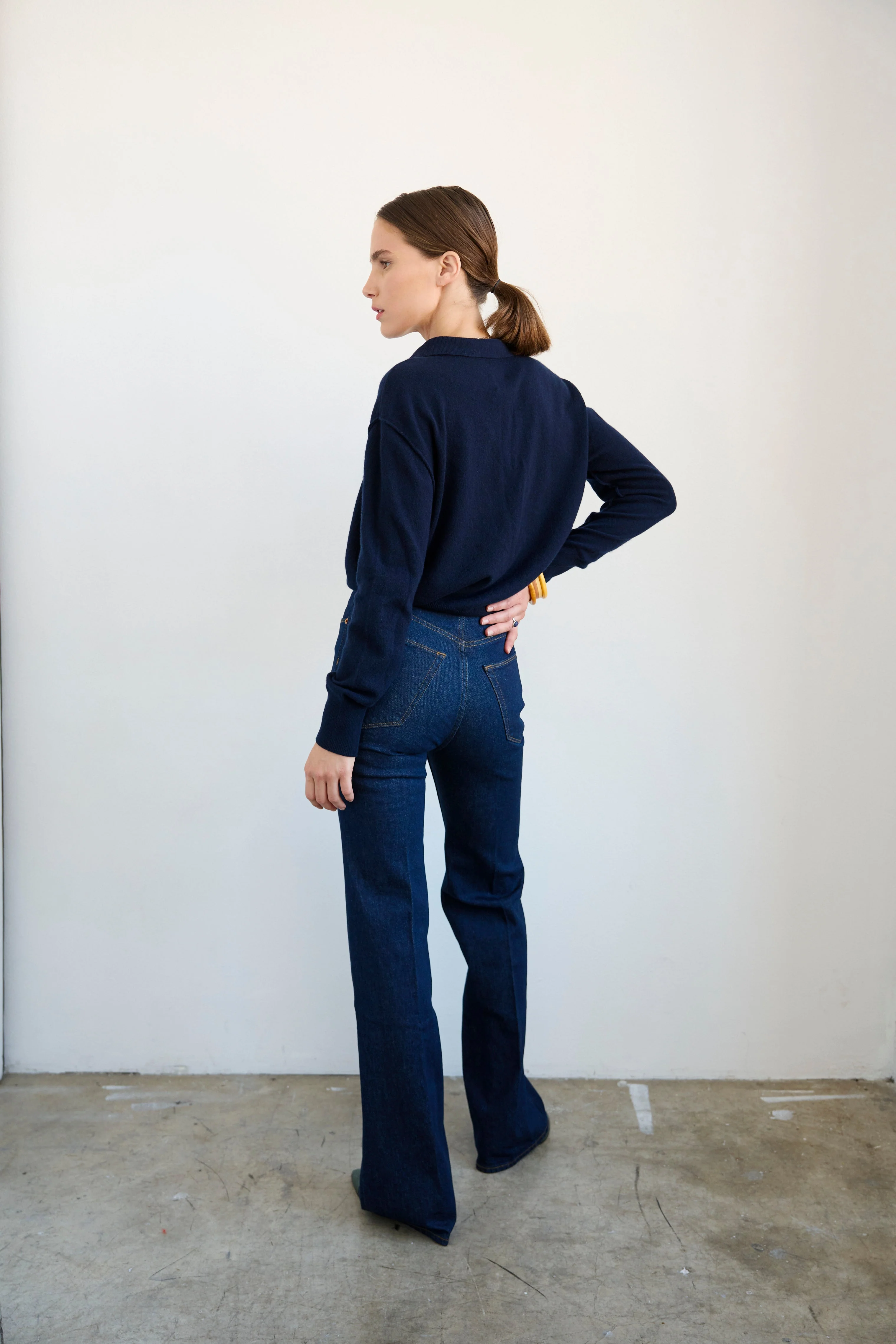 Jamie Haller - The Crease Jean in Raw Rinse - Image 9