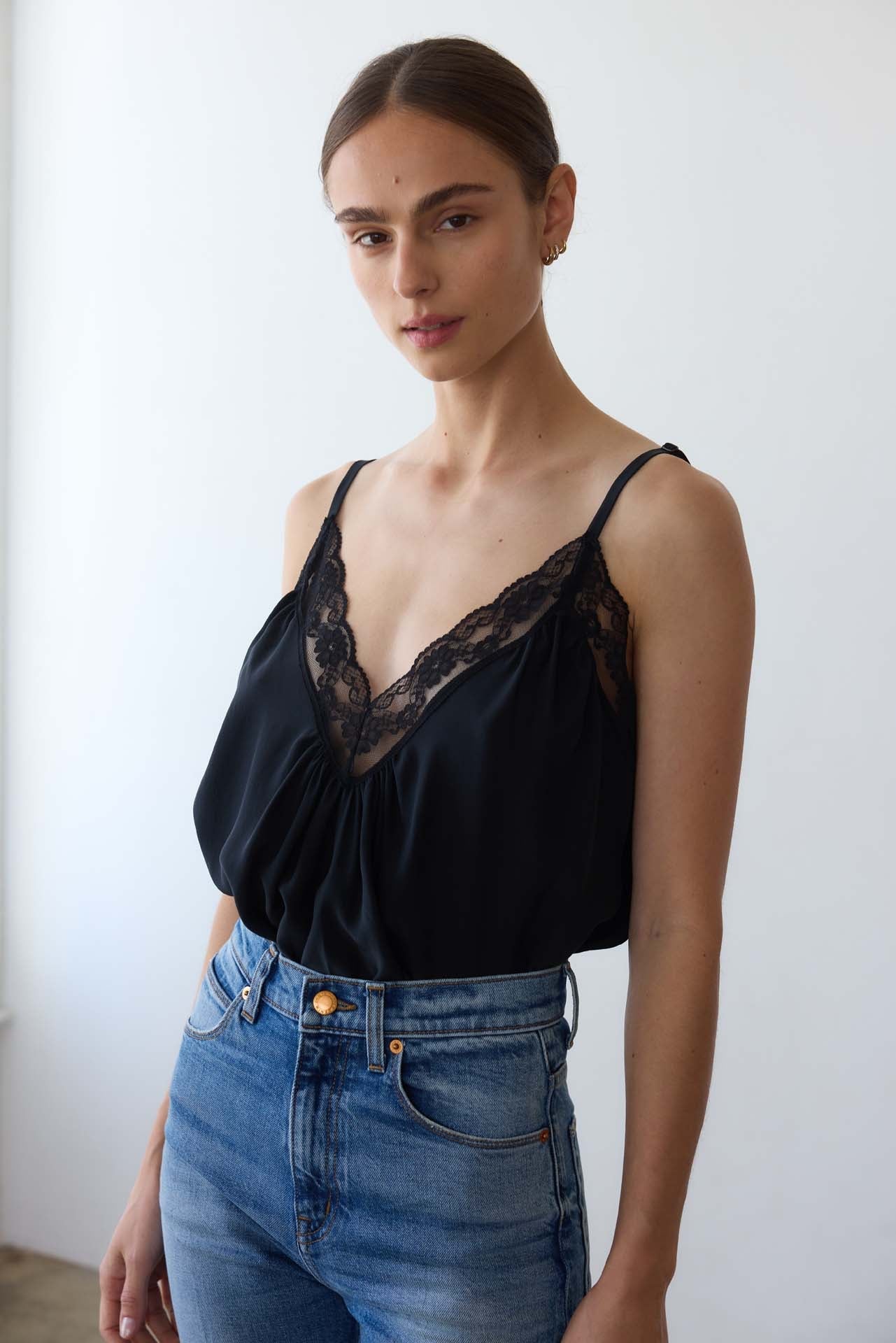 Jamie Haller - The Deep V Cami in Black