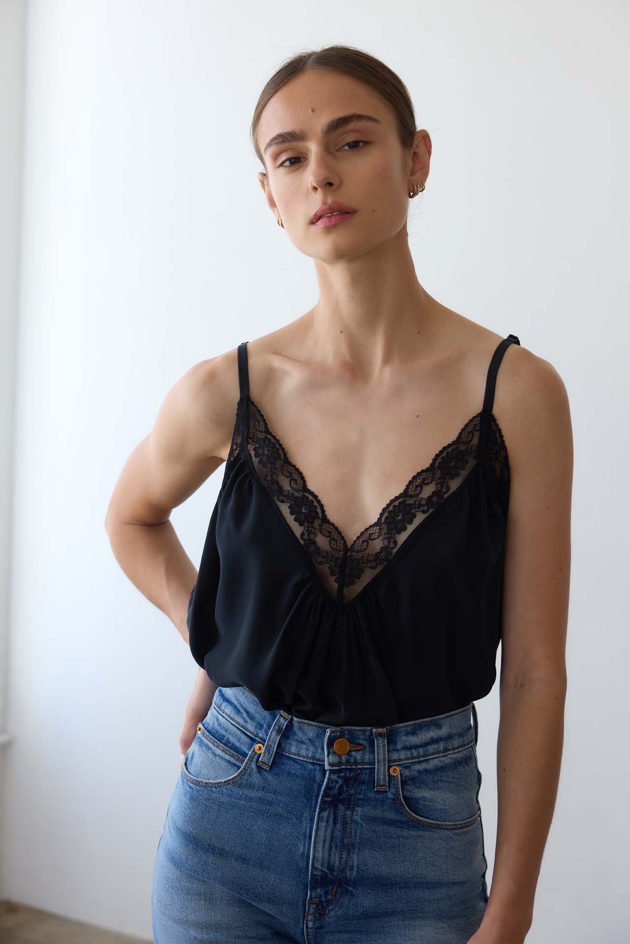 Jamie Haller - The Deep V Cami in Black - Image 11