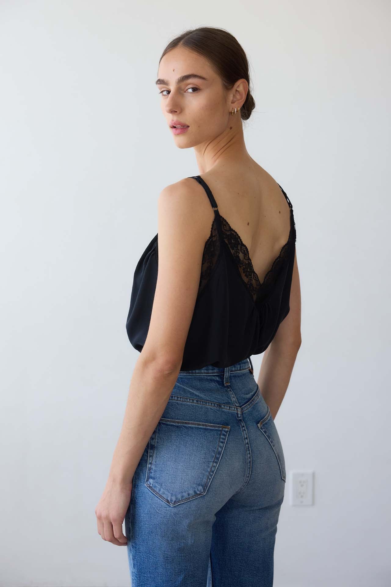 Jamie Haller - The Deep V Cami in Black - Image 12
