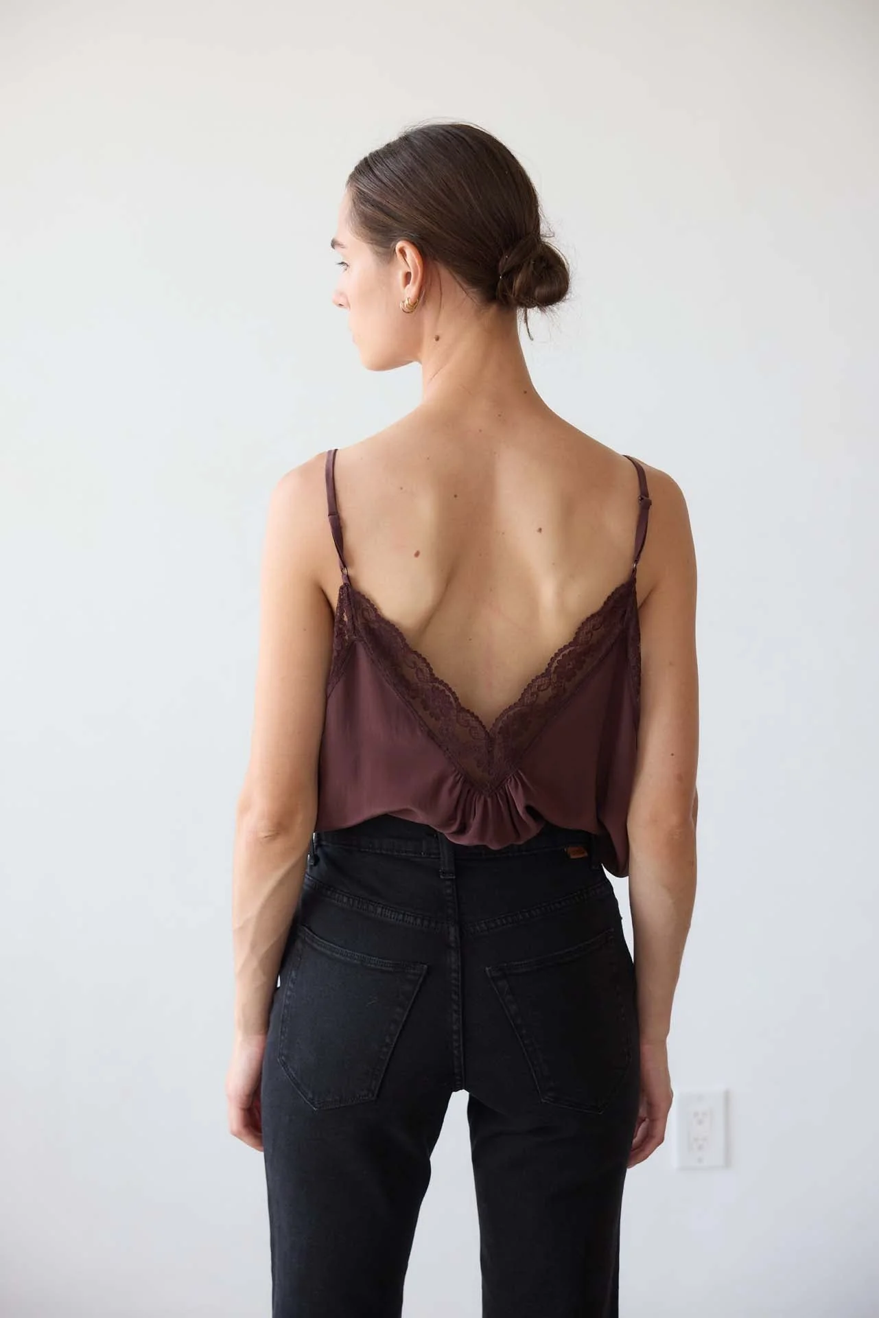 Jamie Haller - The Deep V Cami in Burgundy - Image 2