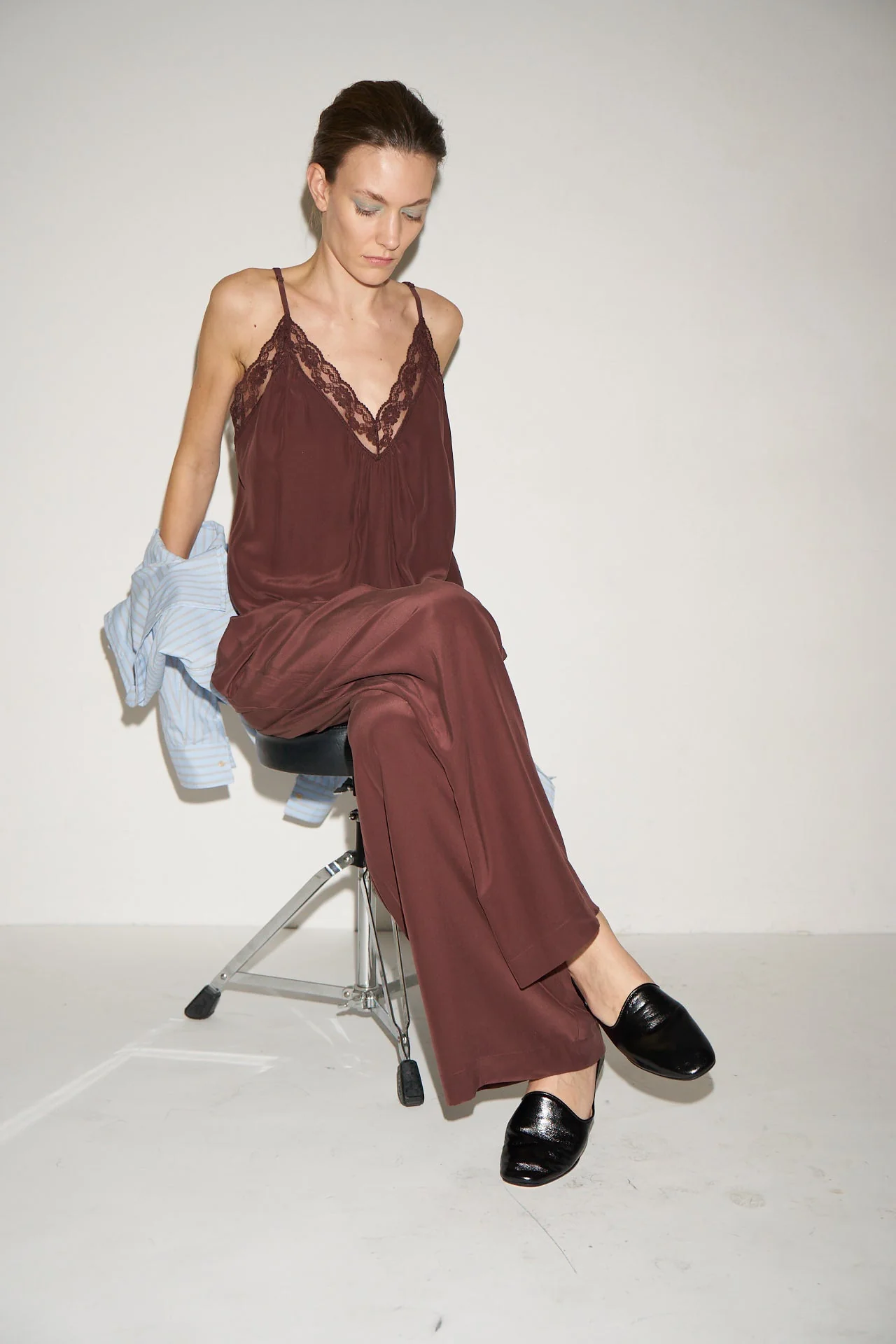 Jamie Haller - The Deep V Cami in Burgundy - Image 9